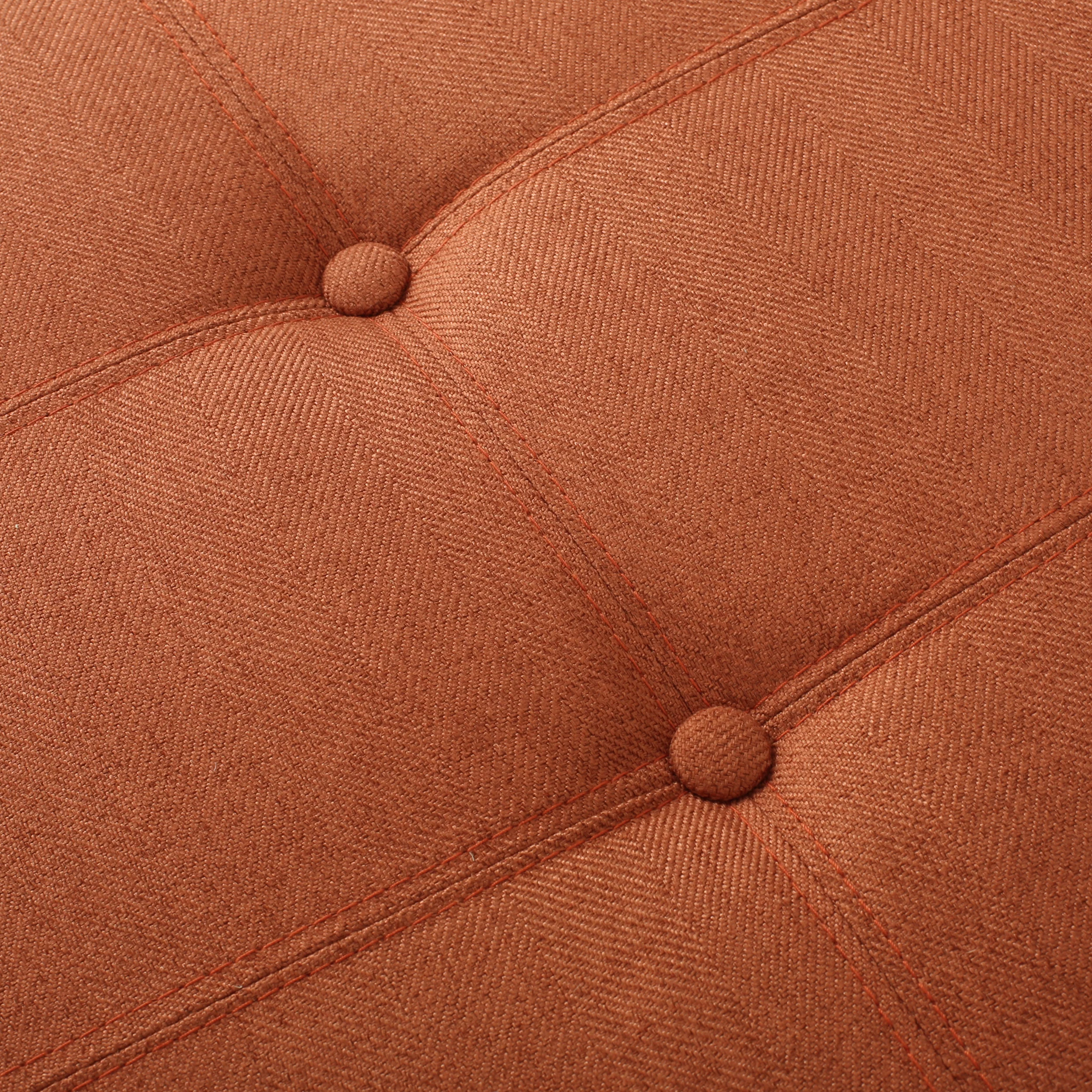 Etoney Mid-Century Modern Button Tufted Fabric Storage Ottoman Bench - furnishings