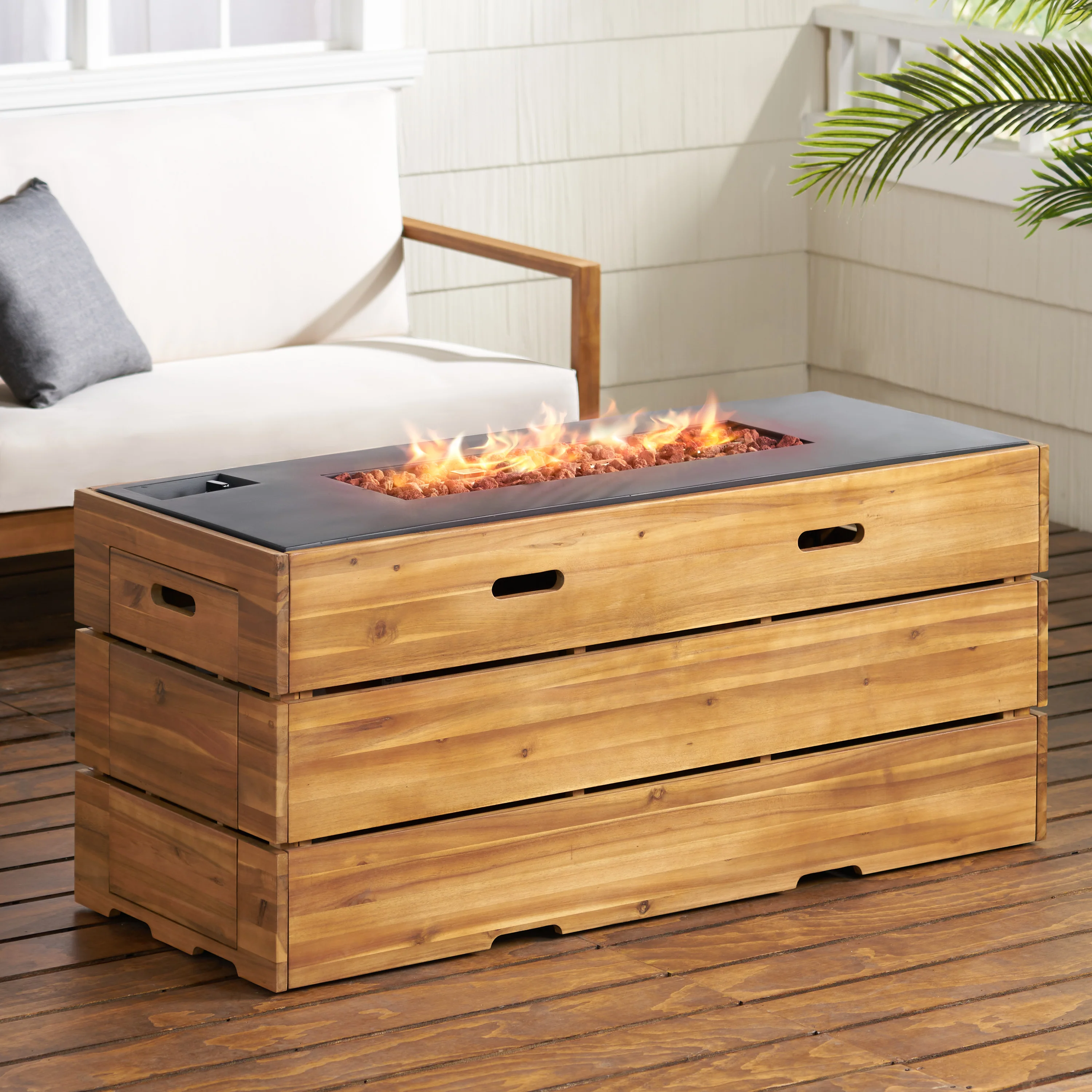 Moloney Outdoor 40,000 BTU Rectangle Fire Pit - furnishings