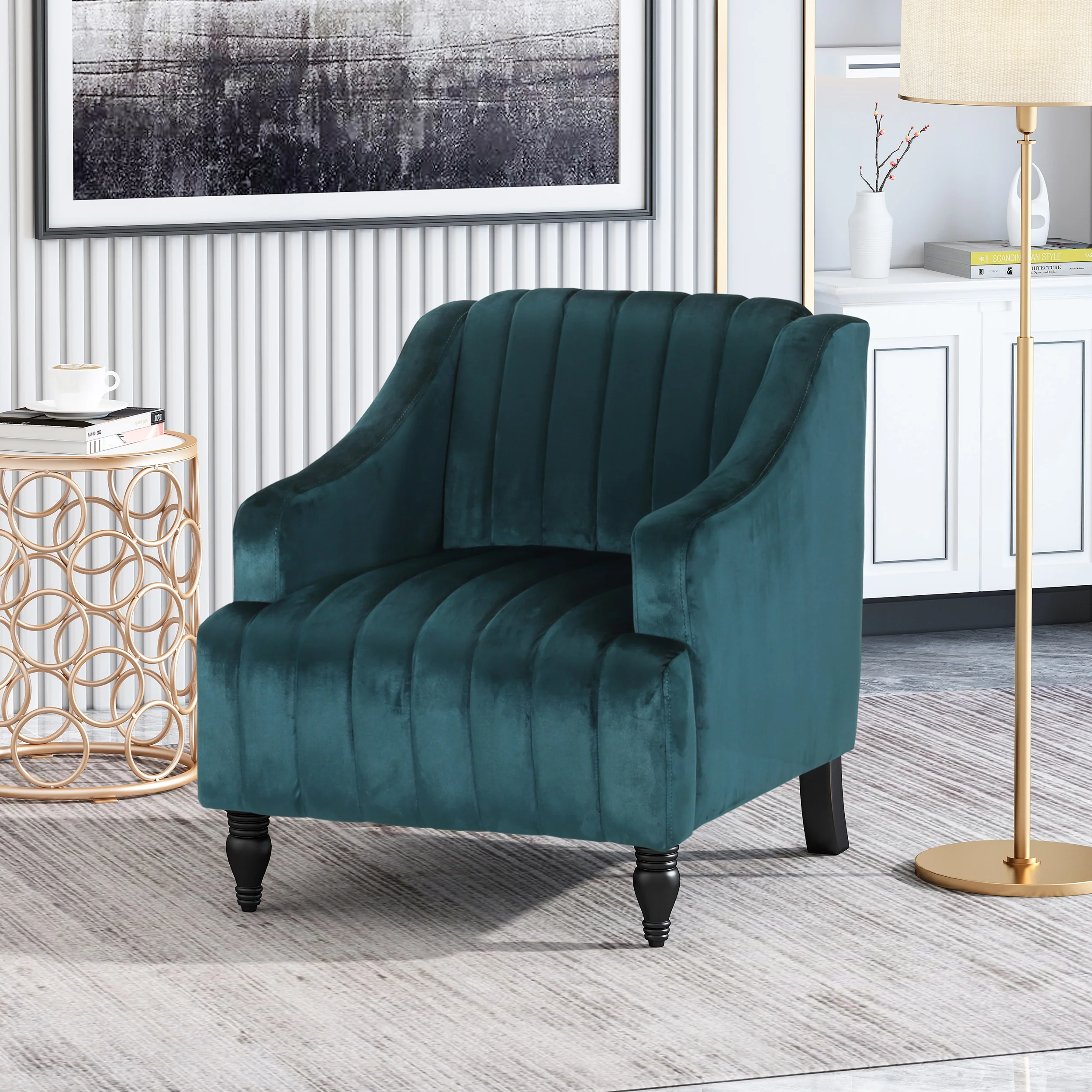 Envy Glam Velvet Club Chair - furnishings