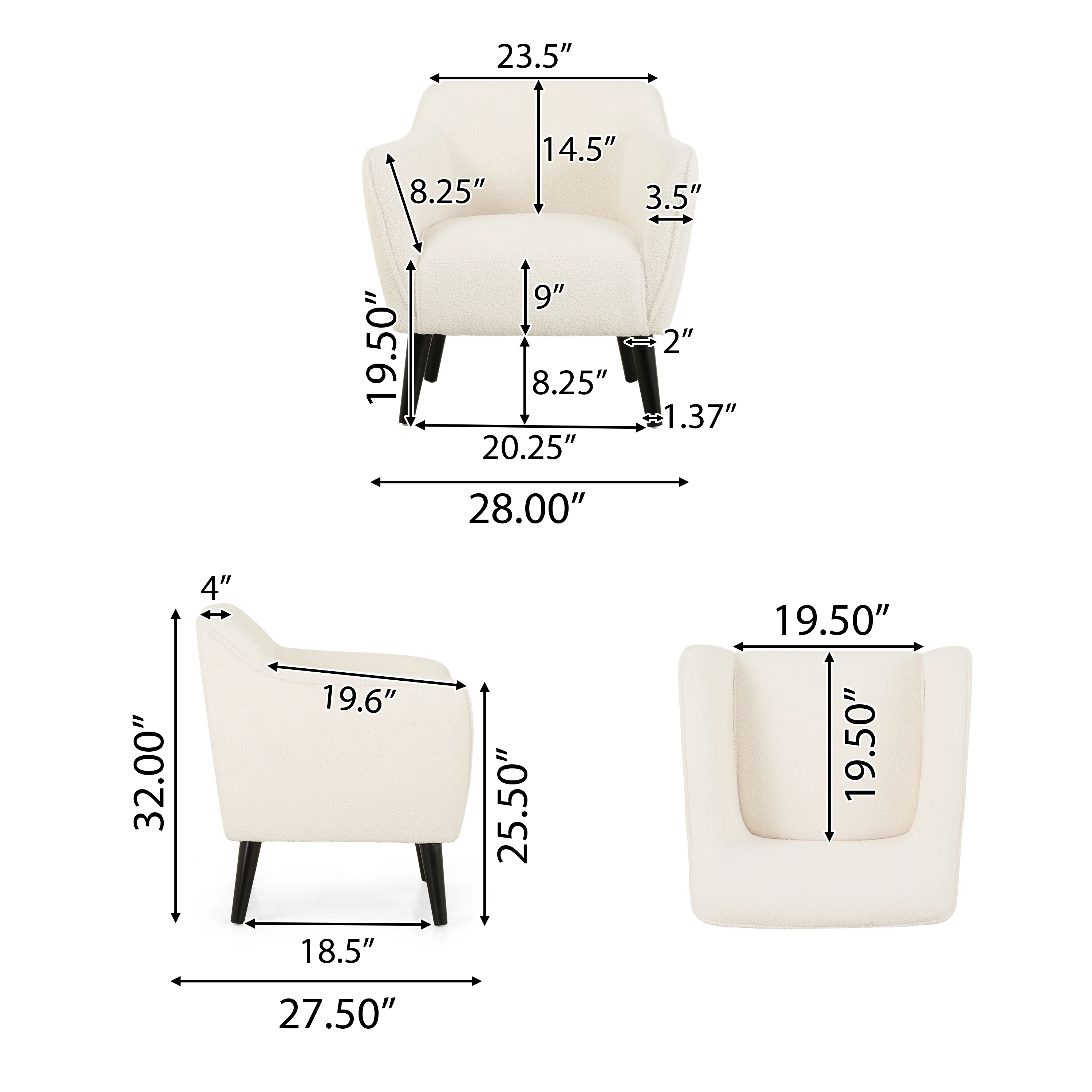 Classen Contemporary Upholstered Club Chair - furnishings