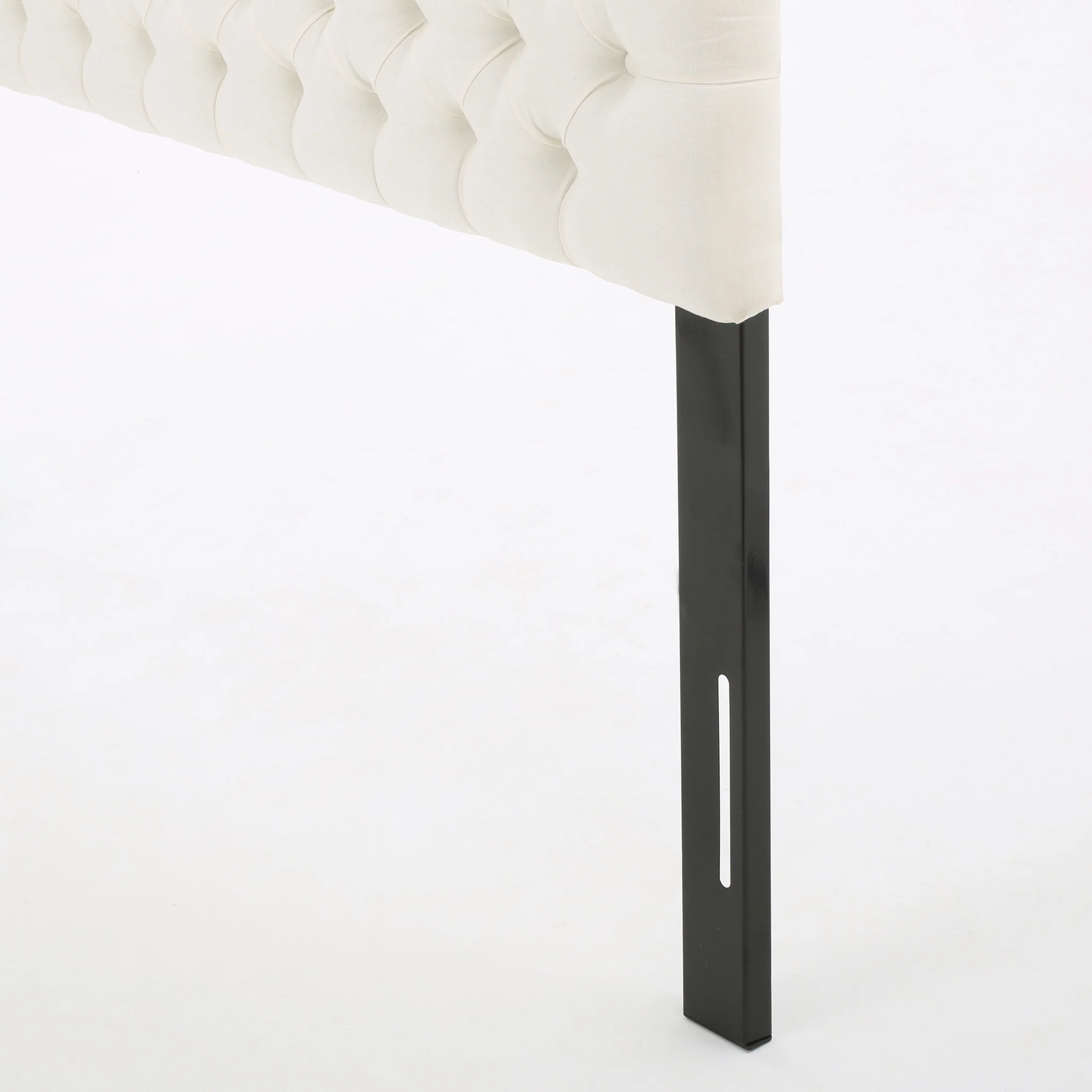 Brunet Contemporary Button Tufted Fabric Queen/Full Headboard - furnishings