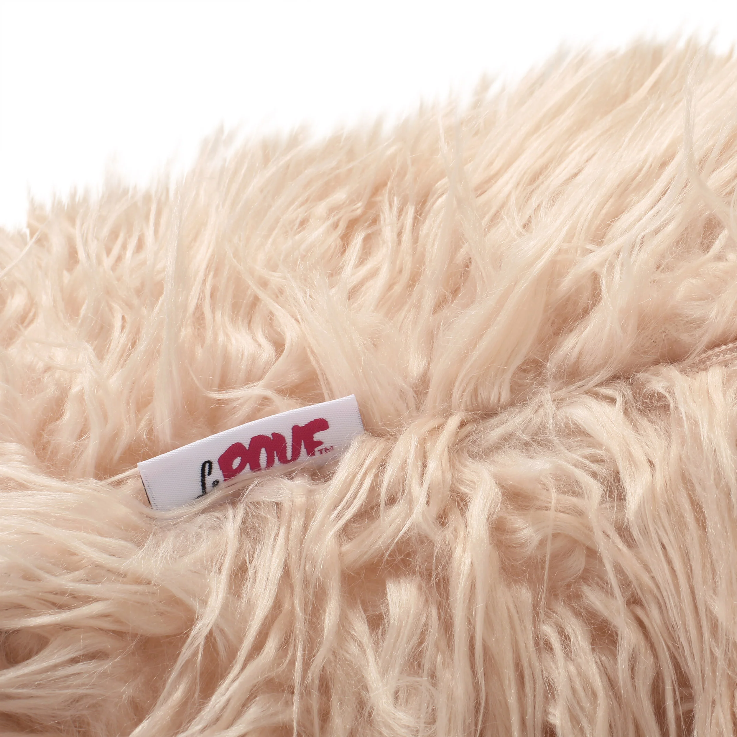 Dundas Modern Glam 3 Foot Faux Fur Bean Bag - furnishings