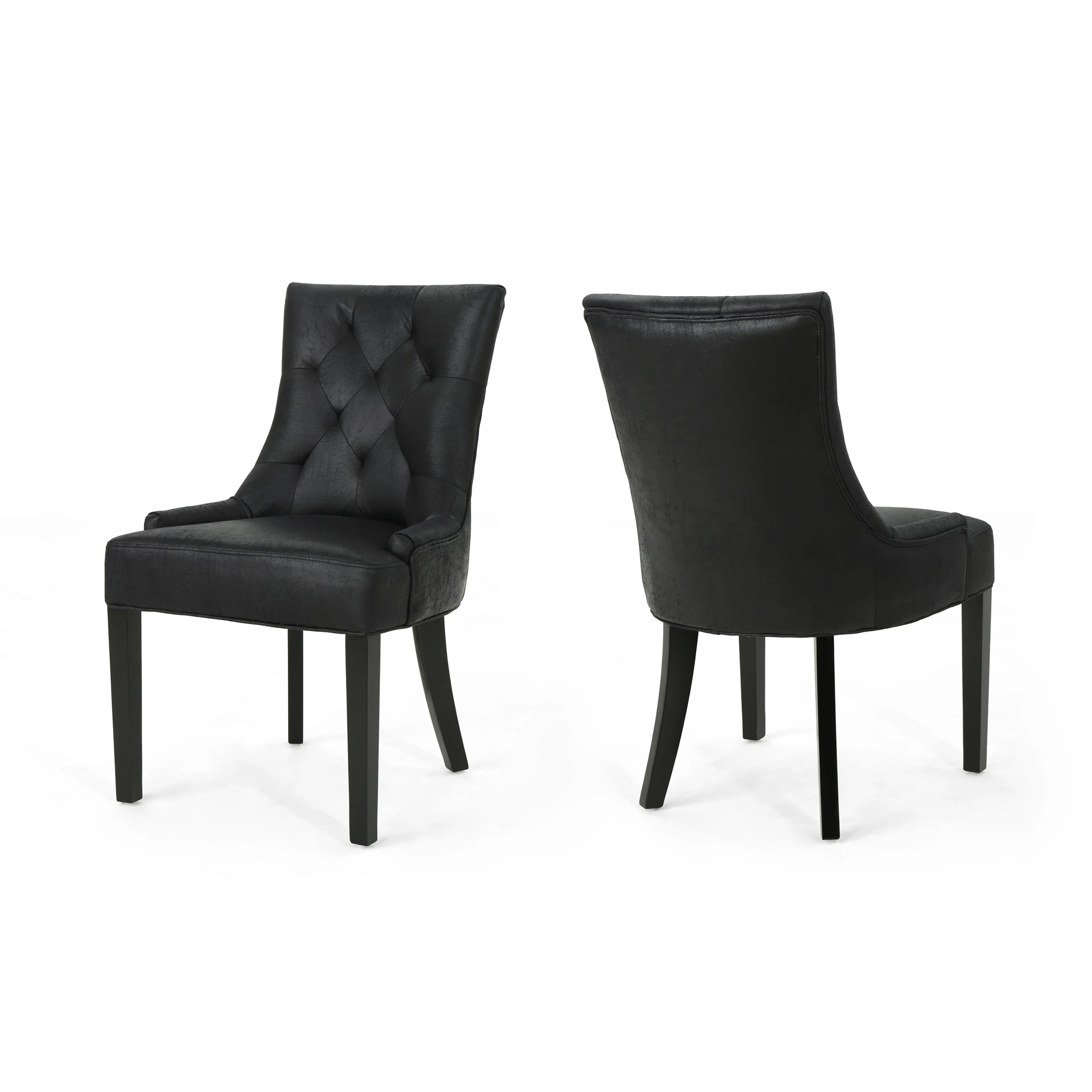 Sarah Traditional Microfiber Dining Chairs (Set of 2) - furnishings