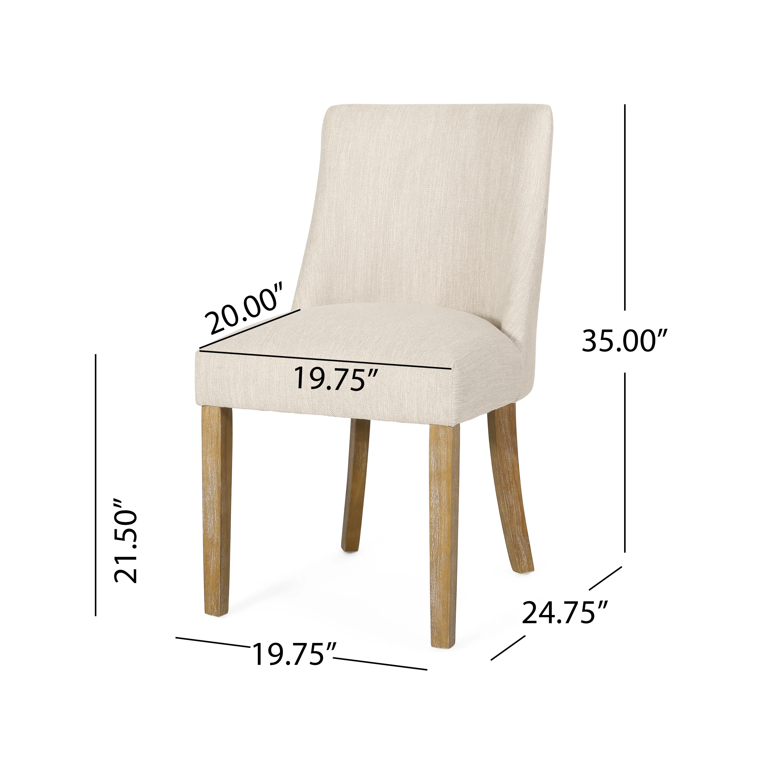 Gladwin Contemporary Fabric Dining Chairs, Set of 6 - furnishings