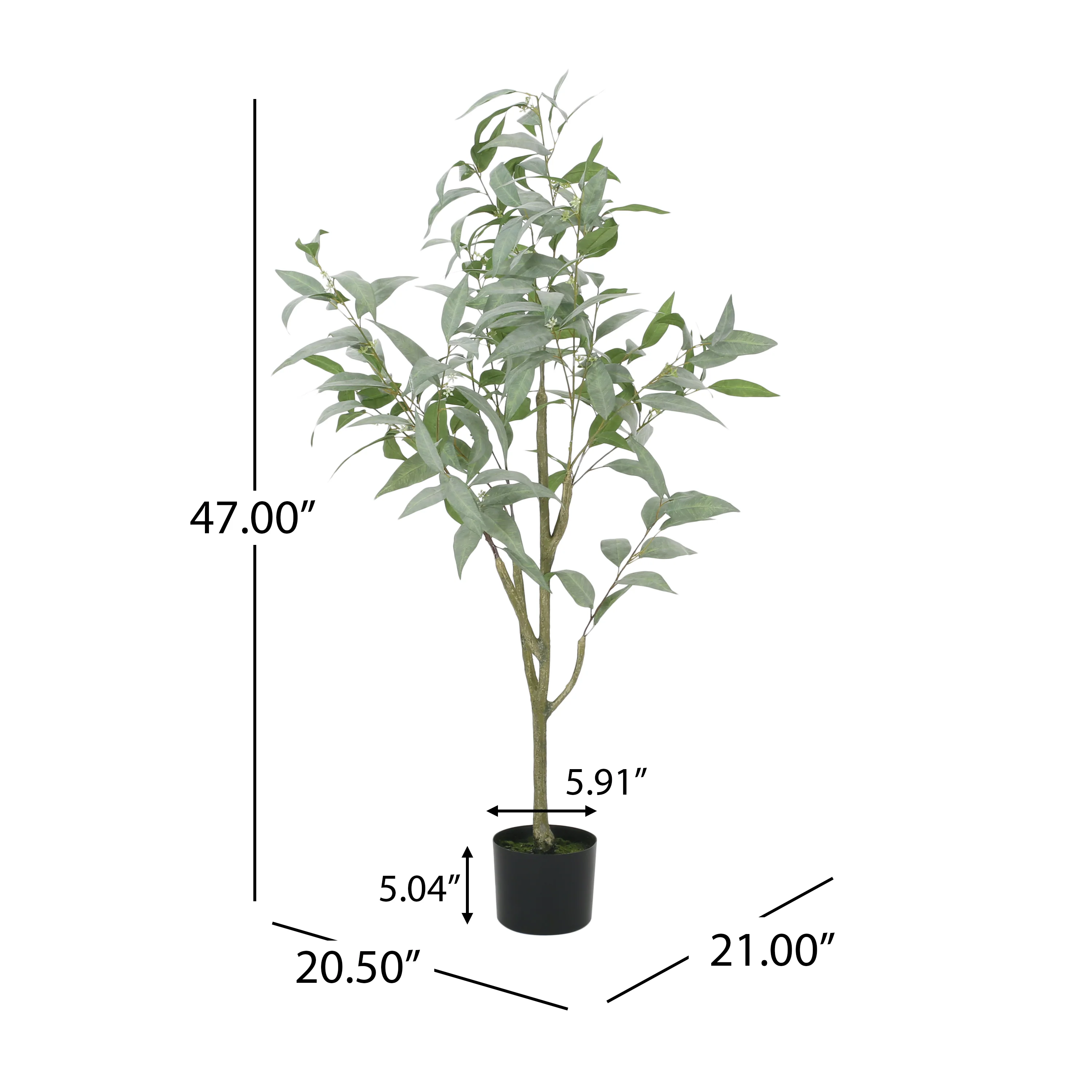 Bowrun Artificial Eucalyptus Leaf Tree - furnishings