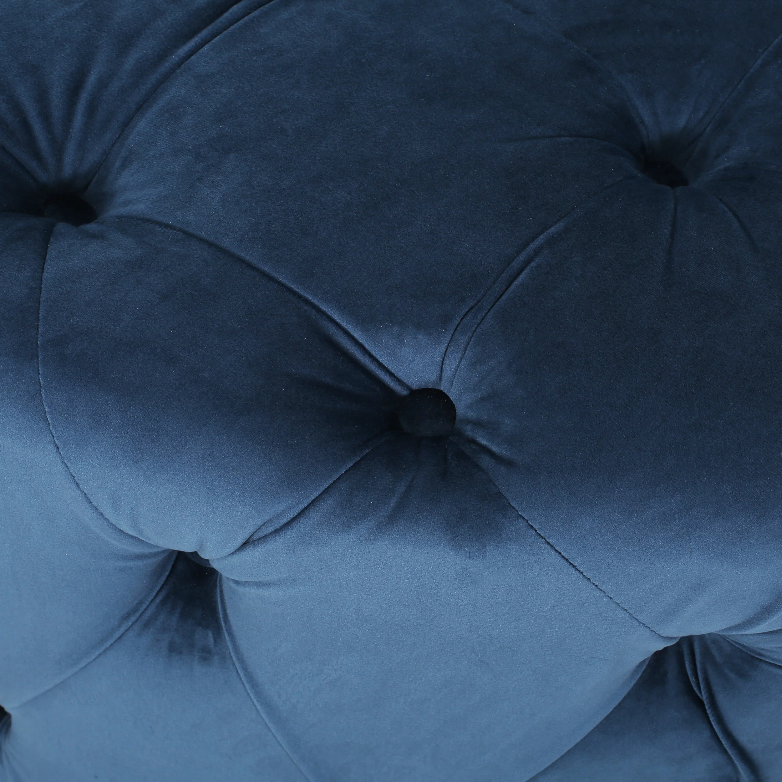 Kaung Modern Glam Round Tufted Velvet Ottoman Coffee Table - furnishings
