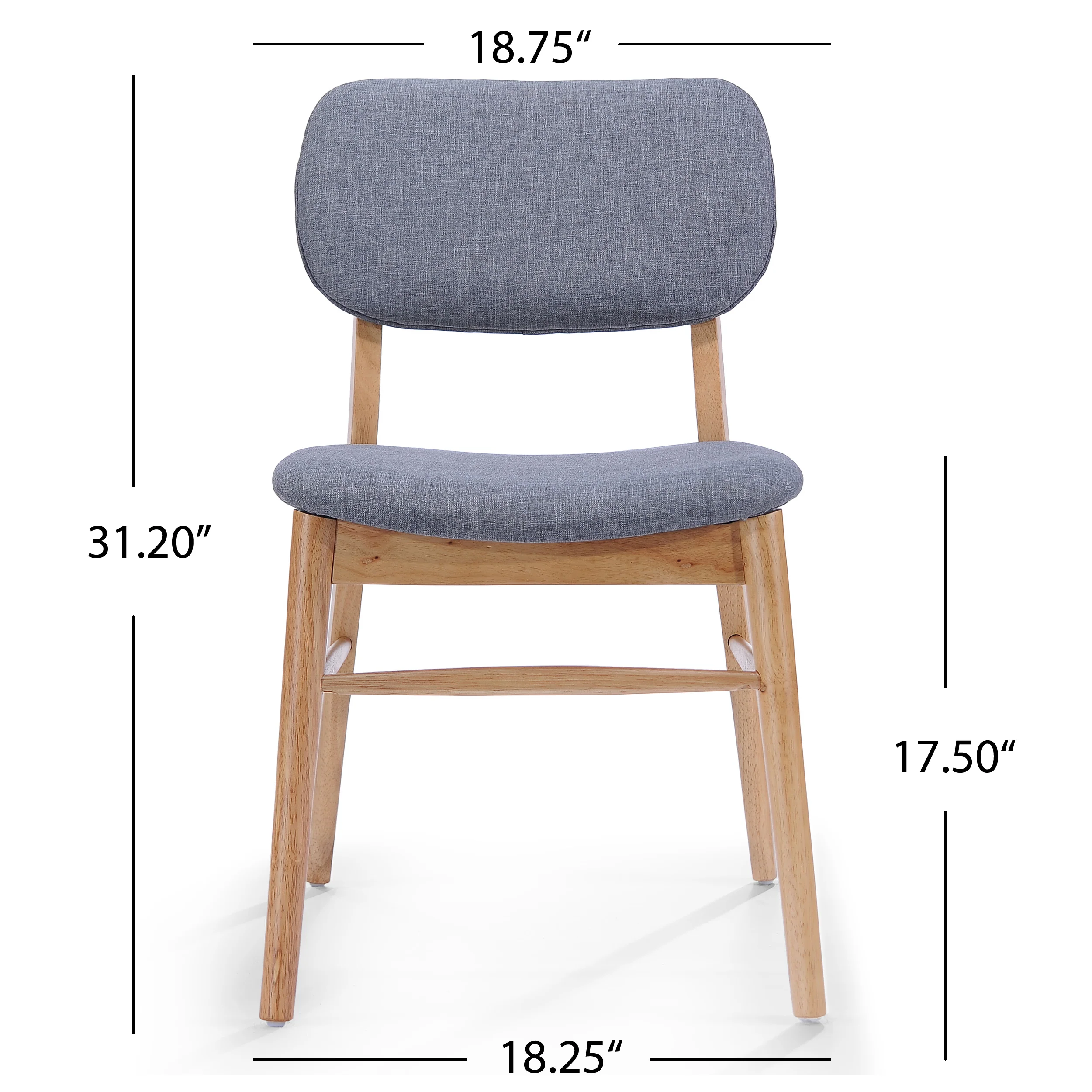 Beatrice Mid Century Wood Finish Dining Chairs (Set of 2) - furnishings