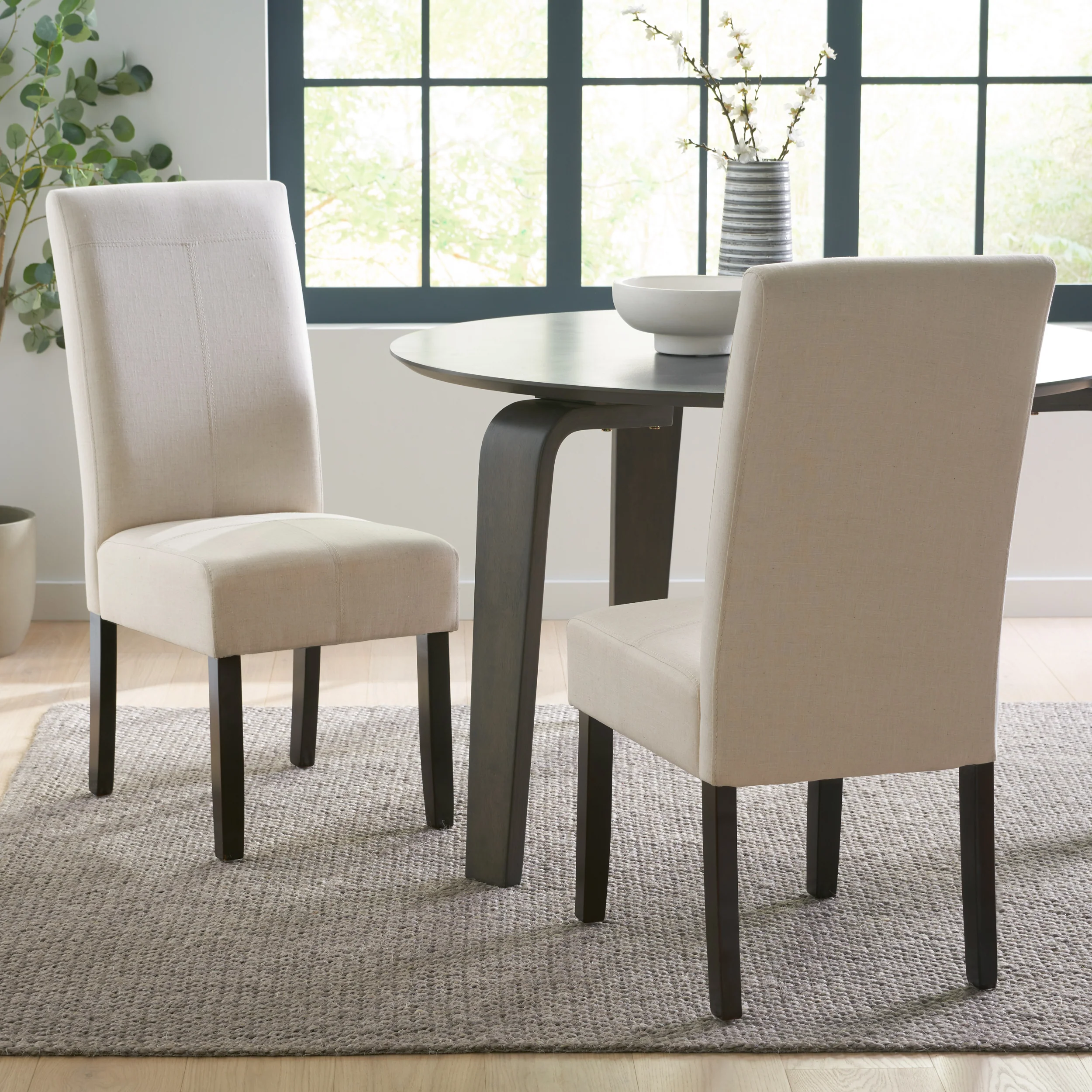 Percival Contemporary T-Stitch Fabric Dining Chairs (Set of 2) - furnishings