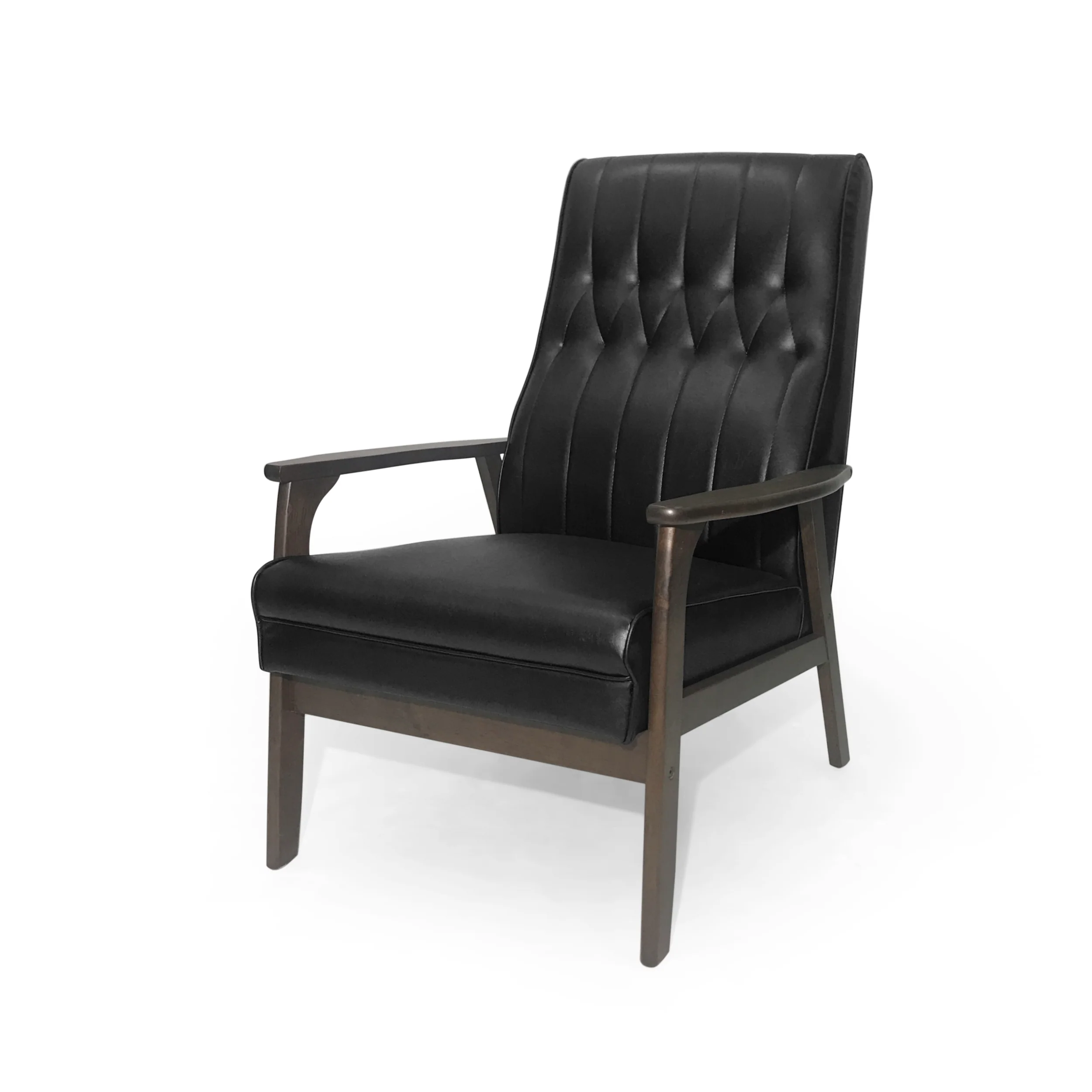 Katharine Mid-Century Faux Leather Modern Accent Chair - furnishings
