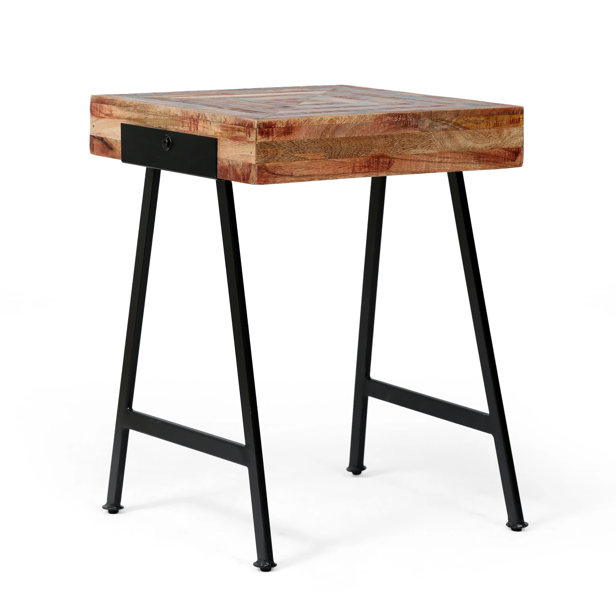 Rosewood Handcrafted Boho Mango Wood End Table - furnishings