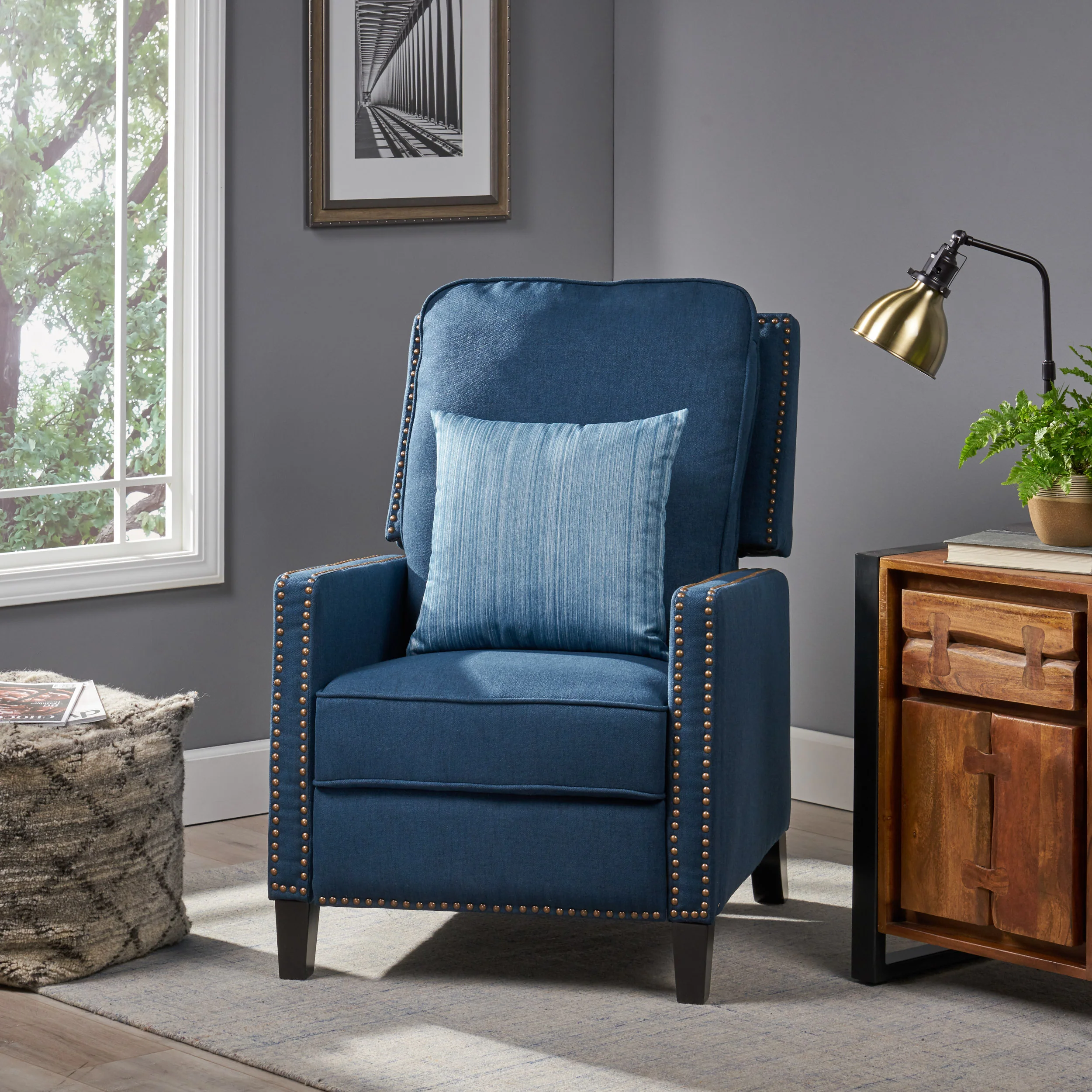 Armstrong Traditional Fabric Recliner - furnishings