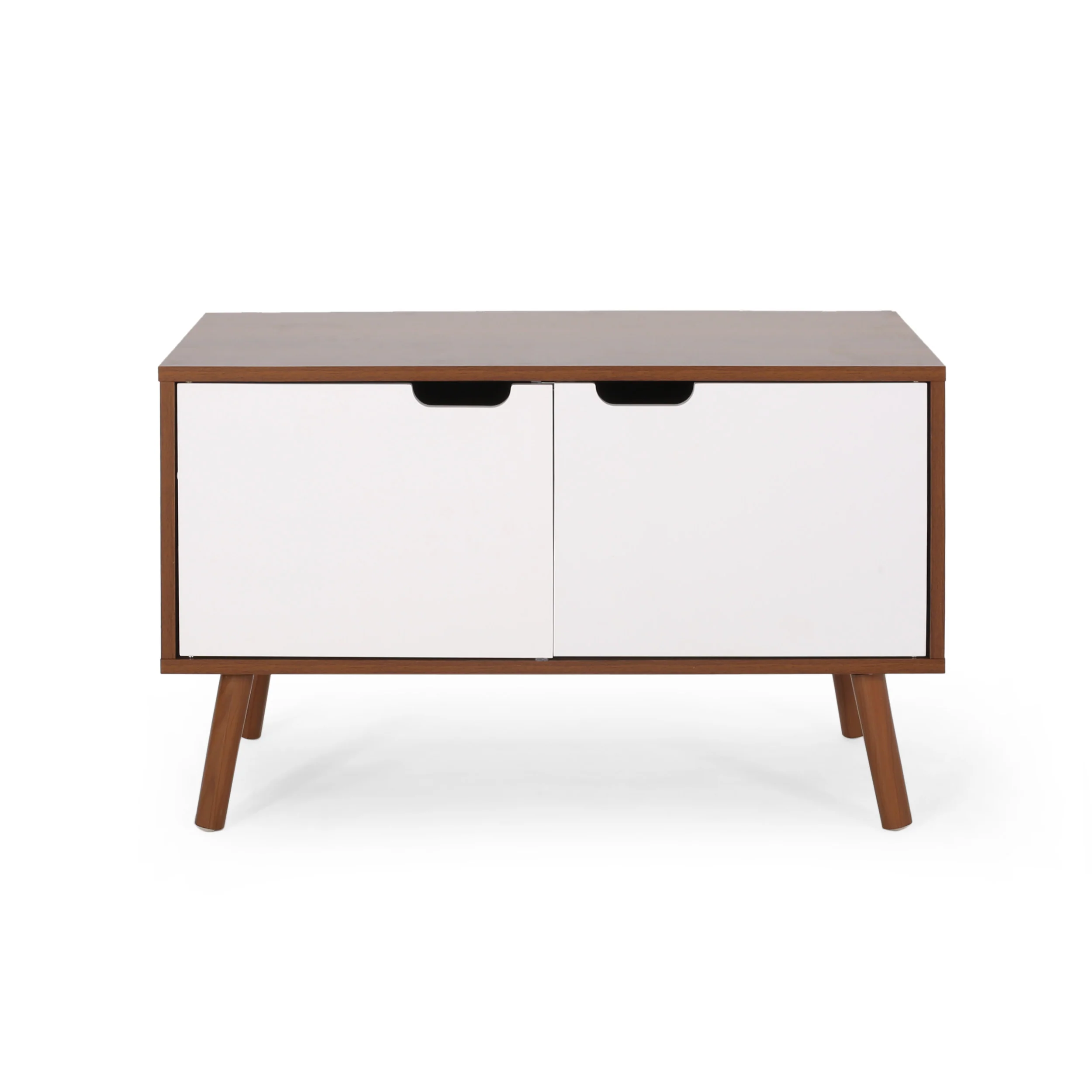 Mayleen Mid-Century Modern 2 Door Cabinet w/ Shelves - furnishings