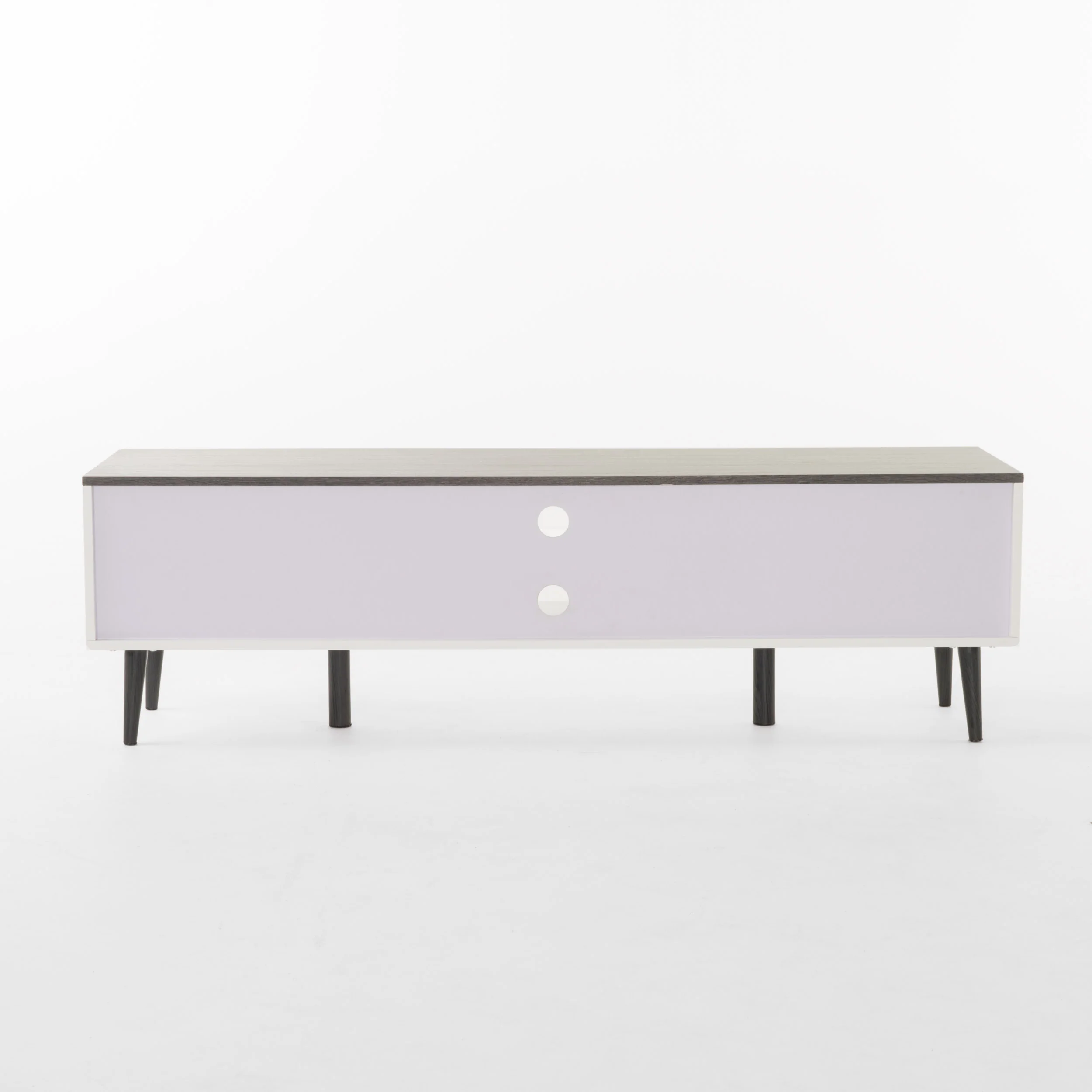 Ringsted Mid Century Modern 2 Cabinets & Glass Shelf TV Stand - furnishings