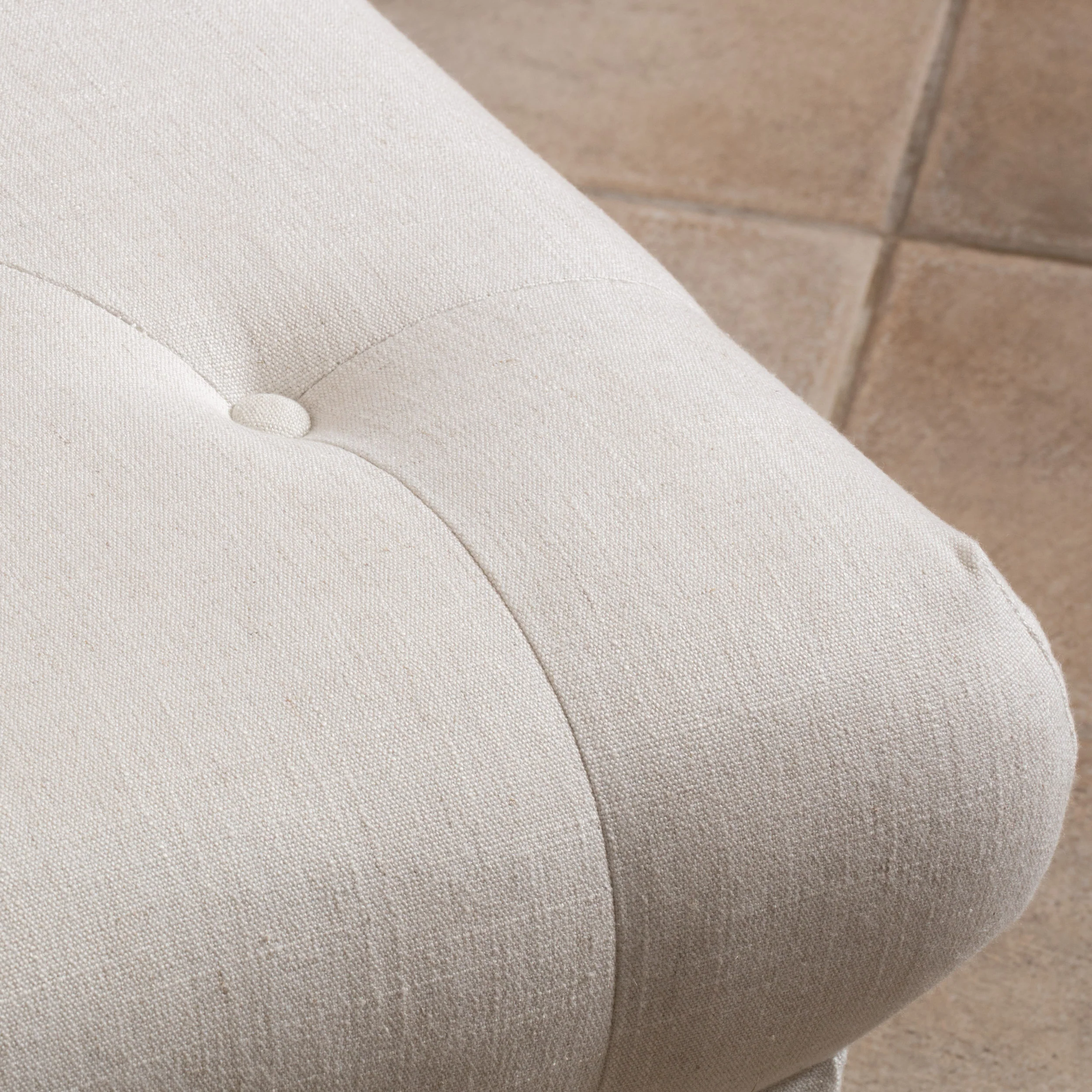 Parisian Tufted Fabric Square Ottoman Coffee Table - furnishings