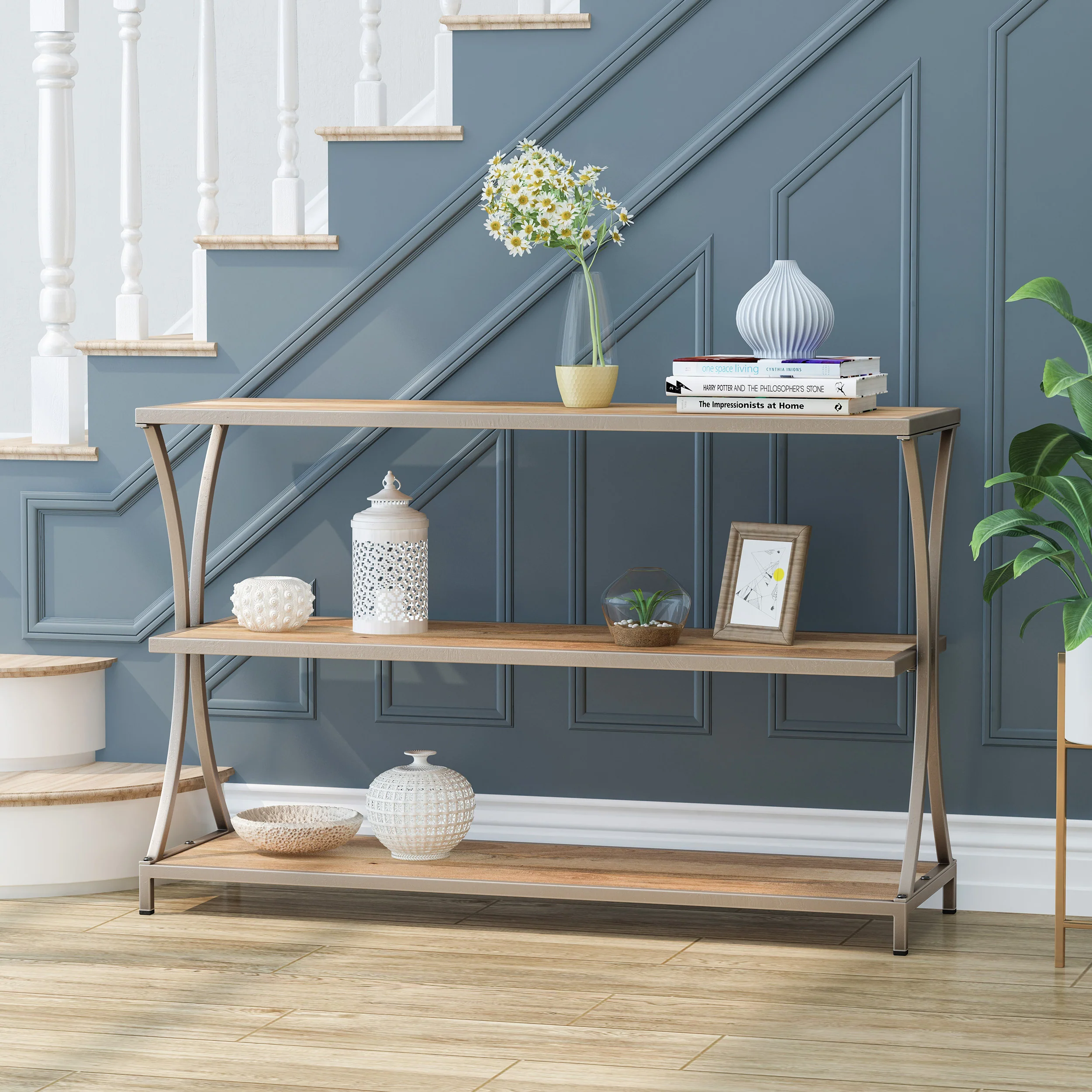 Makyia 2 Shelf Modern Console Table - furnishings
