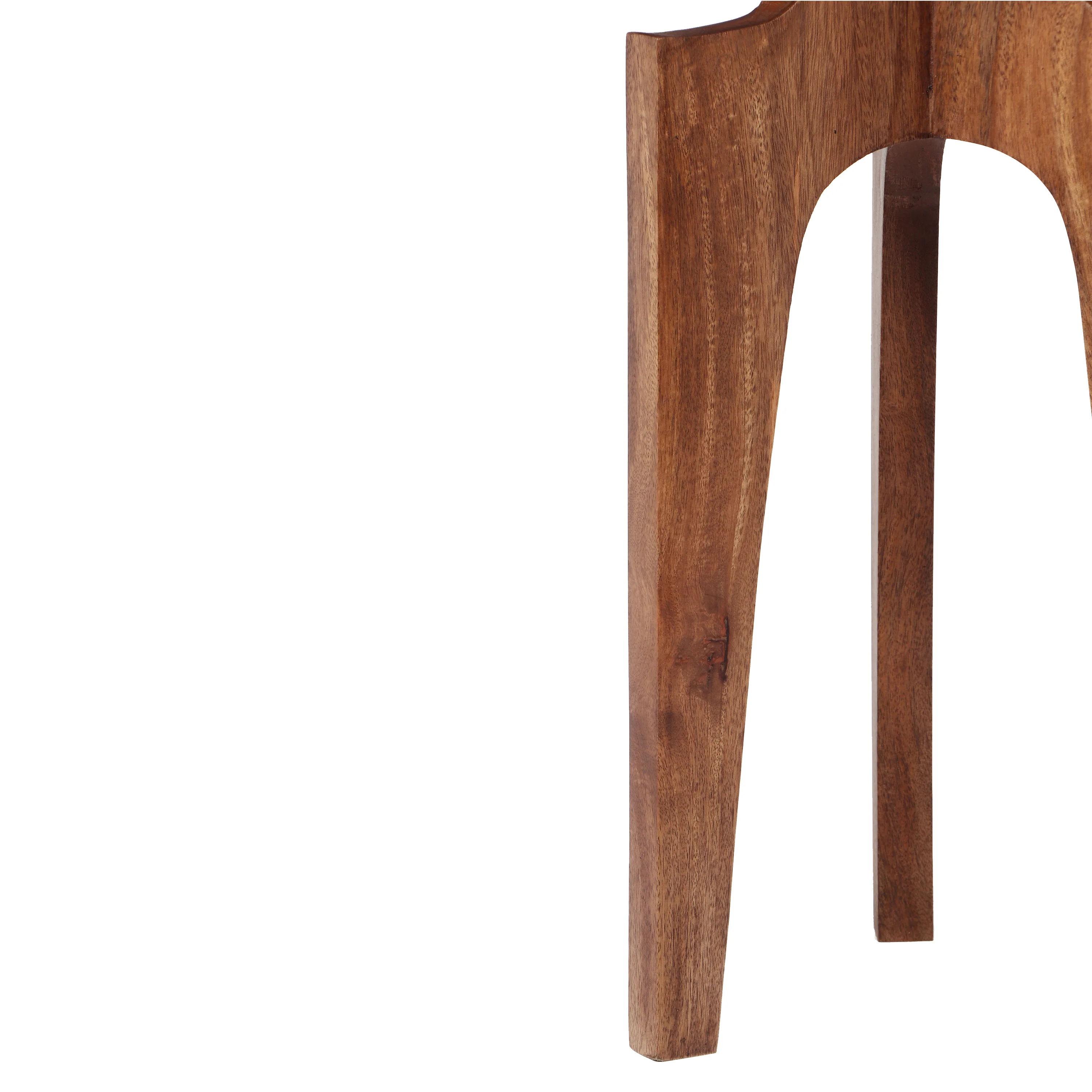 Tangelo Retro Round Mango Wood End Table - furnishings