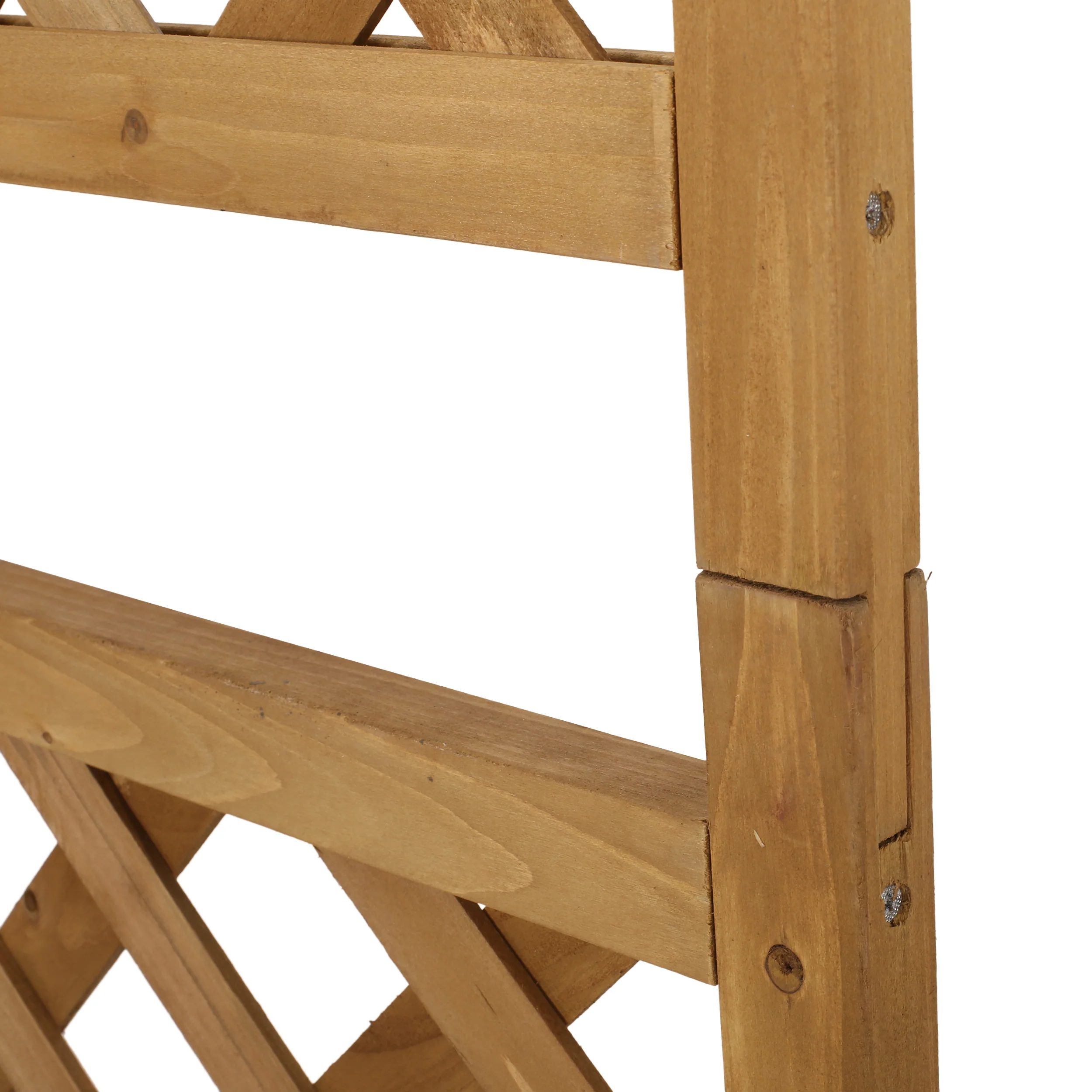 Mallett Traditional Rectangular Firwood Planter Box with Trellis - furnishings
