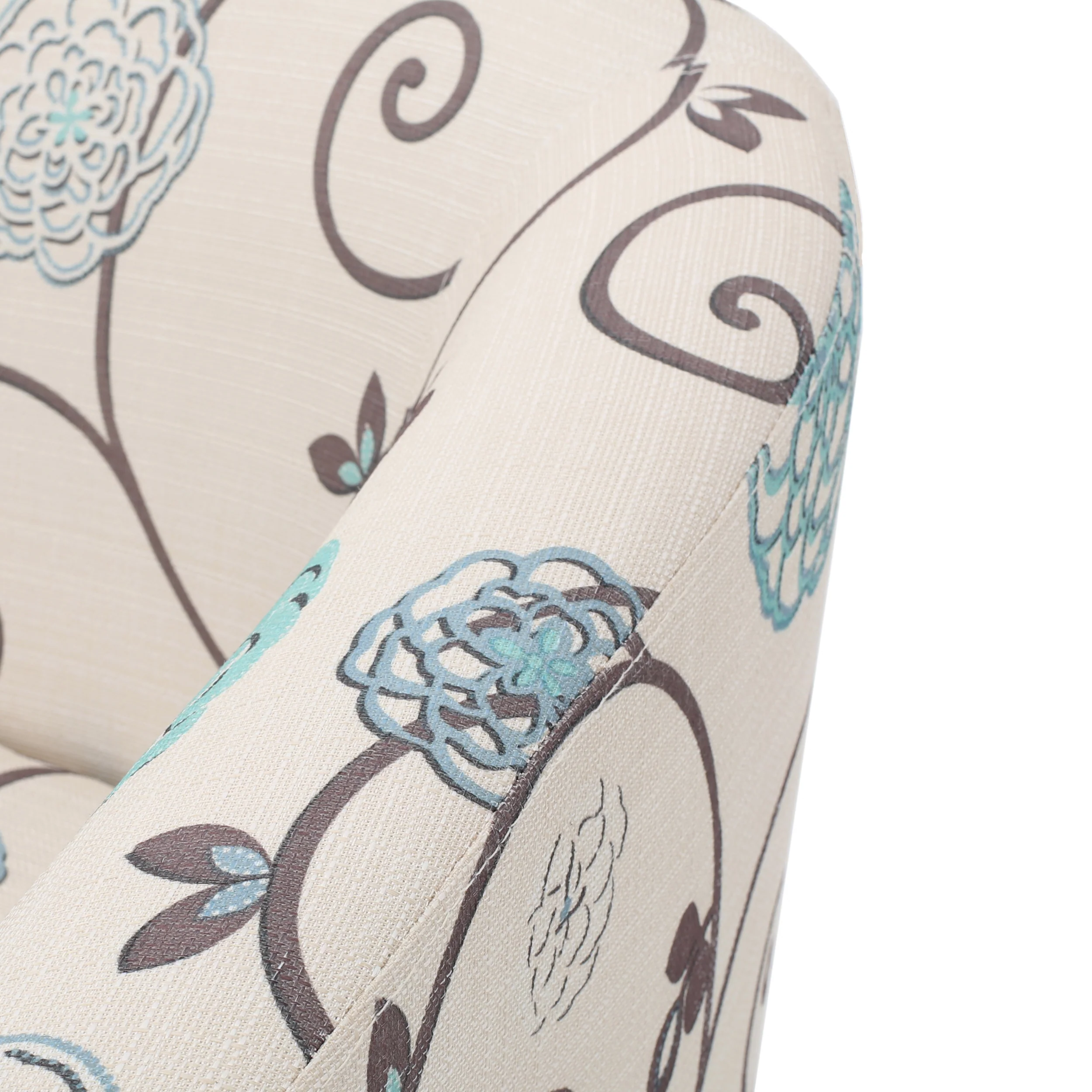 Palisades White and Blue Fabric Club Chair - furnishings