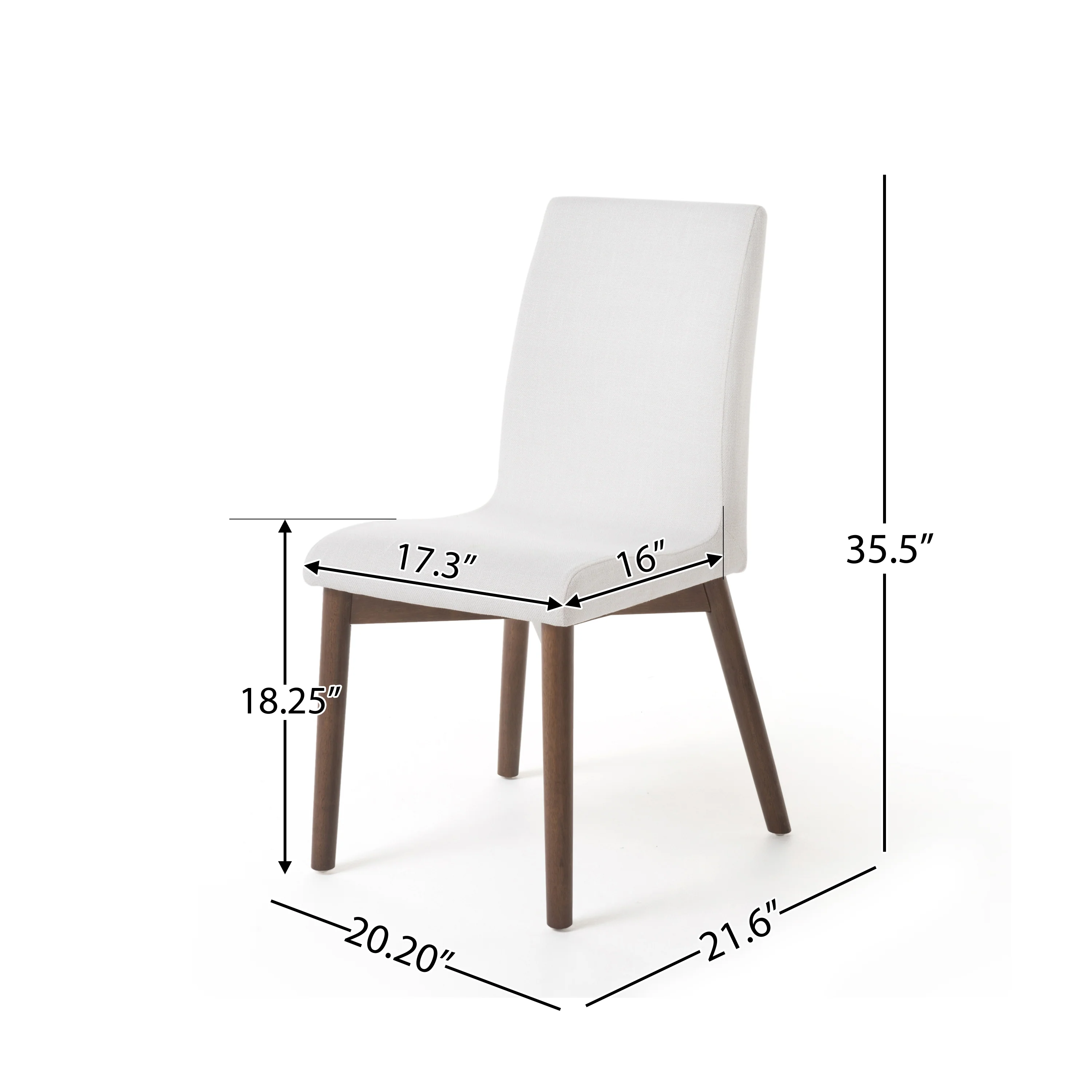 Oneida Mid-Century Modern 5 Piece Dining Set, Light Beige and Walnut - furnishings