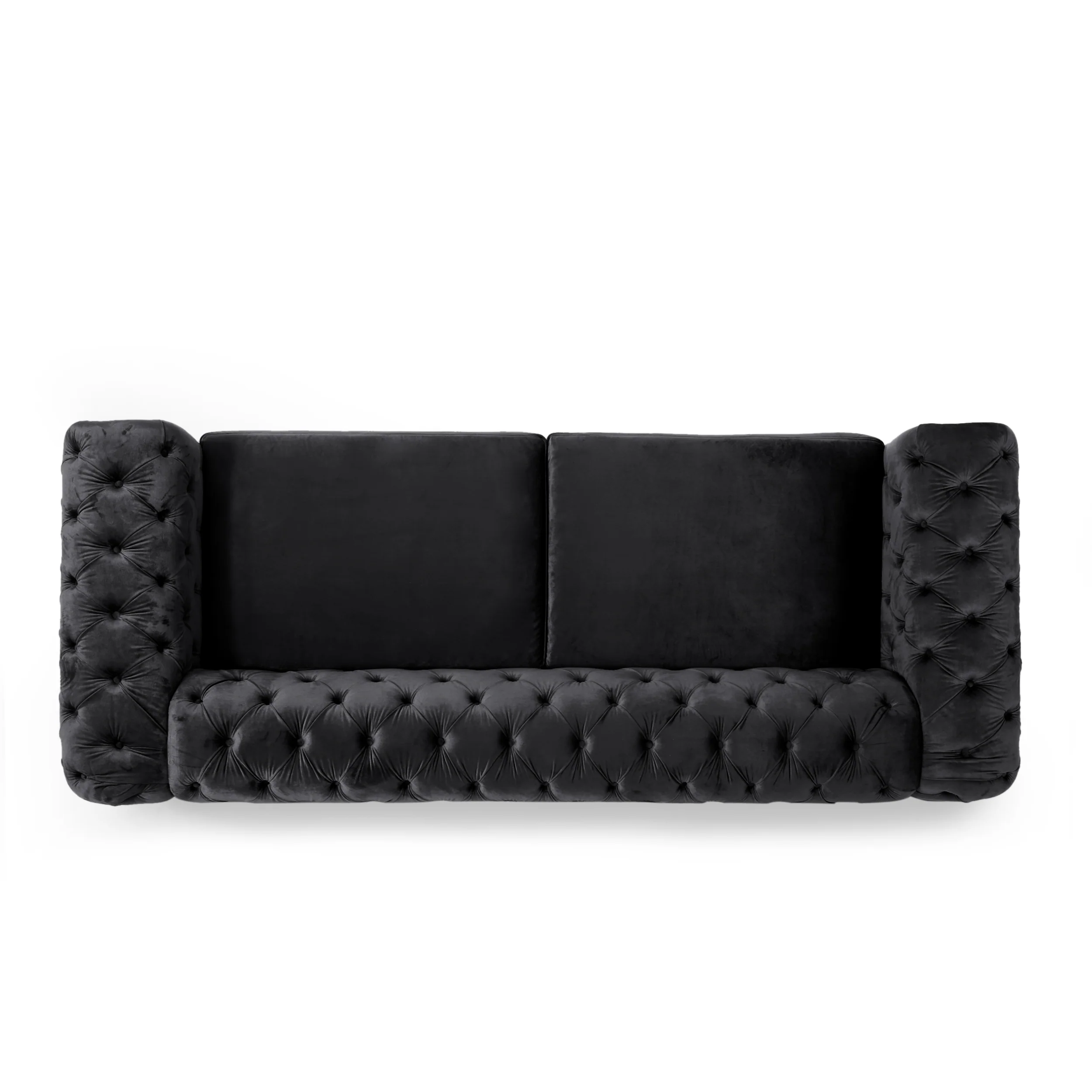 Giovanna Modern Glam Tufted Velvet 3 Seater Sofa - furnishings