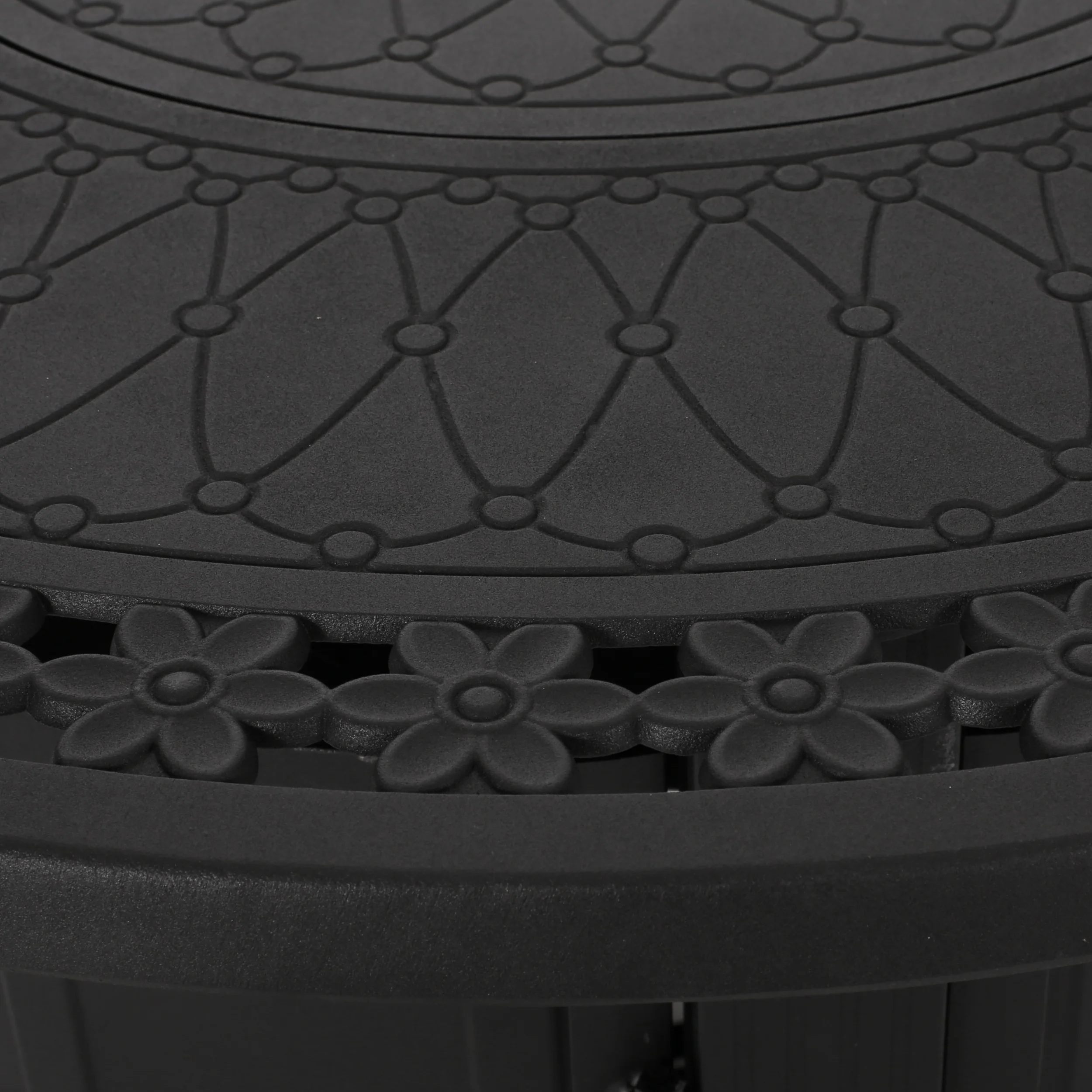 Aldin Round Aluminum Propane Fire Pit Table - furnishings