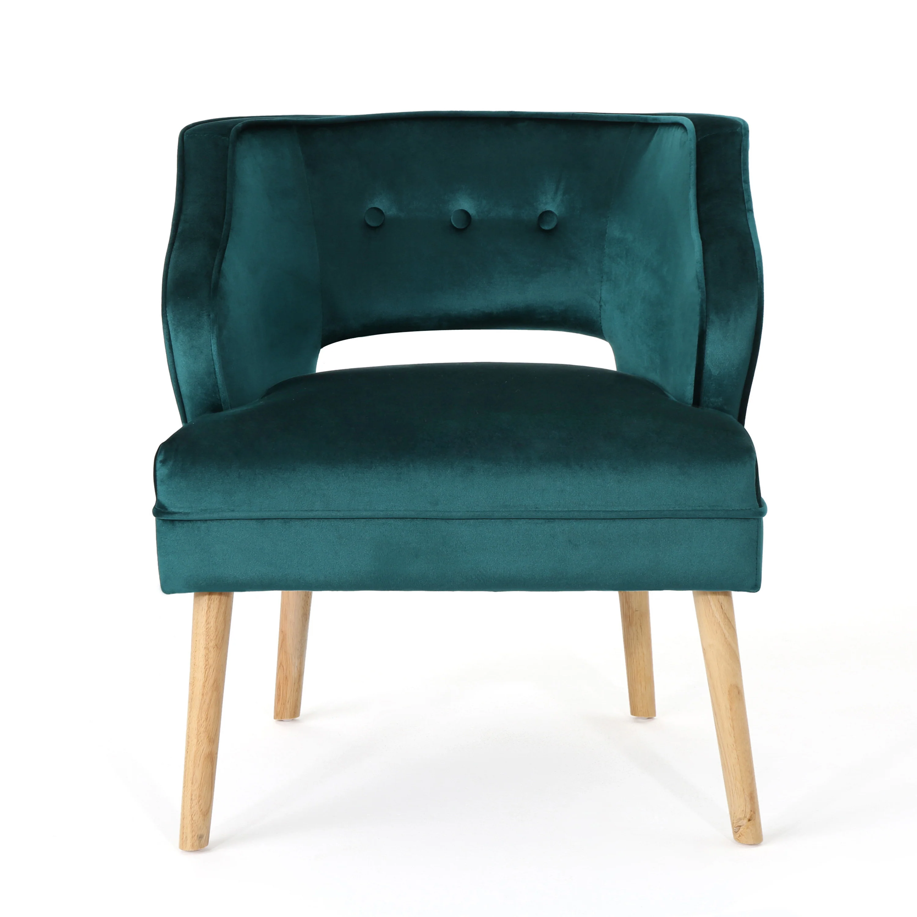 Michaela Mid Century Modern Velvet Accent Chair - furnishings