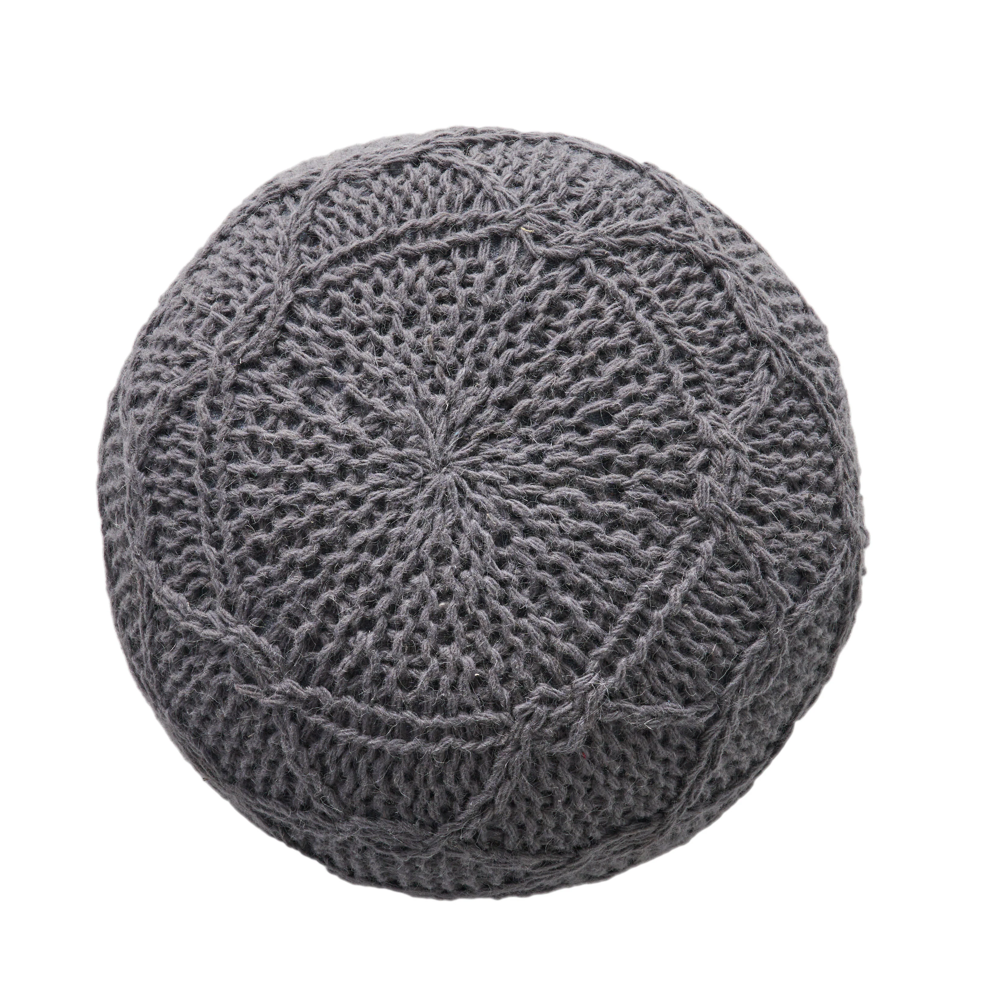 Magnolia Handcrafted Boho Fabric Pouf - furnishings
