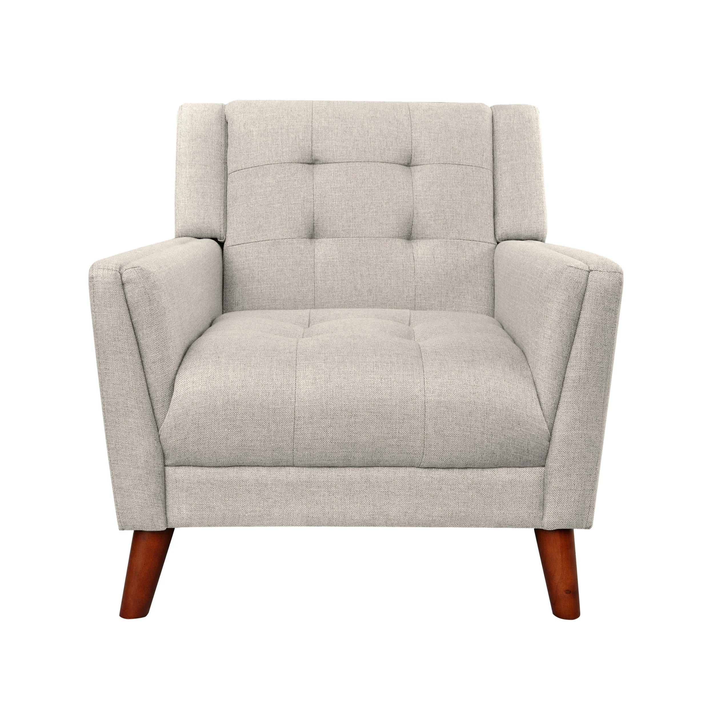 Anvith Mid Century Modern Fabric Arm Chair - furnishings