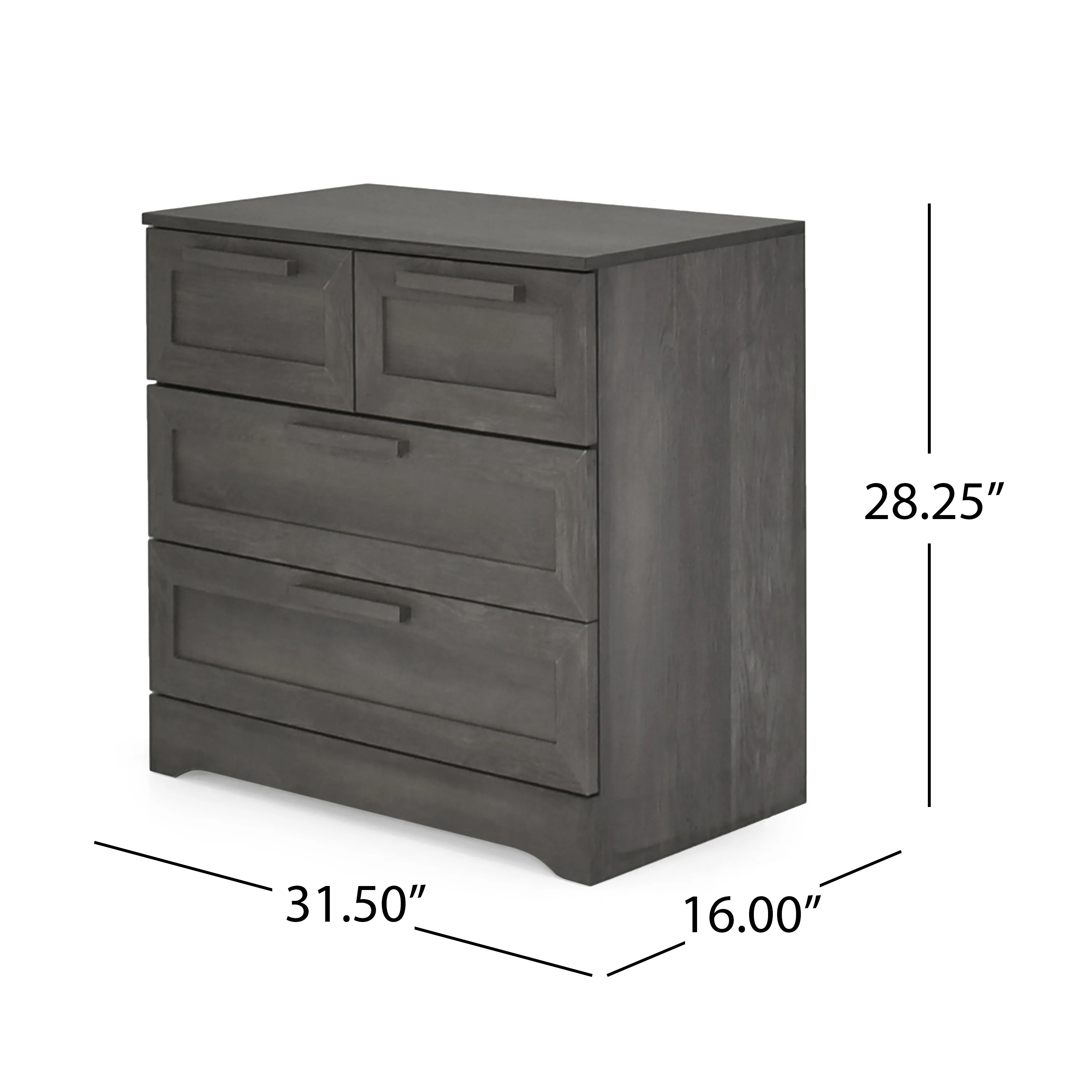 Broxon Rustic Wide 4 Drawer Dresser - furnishings