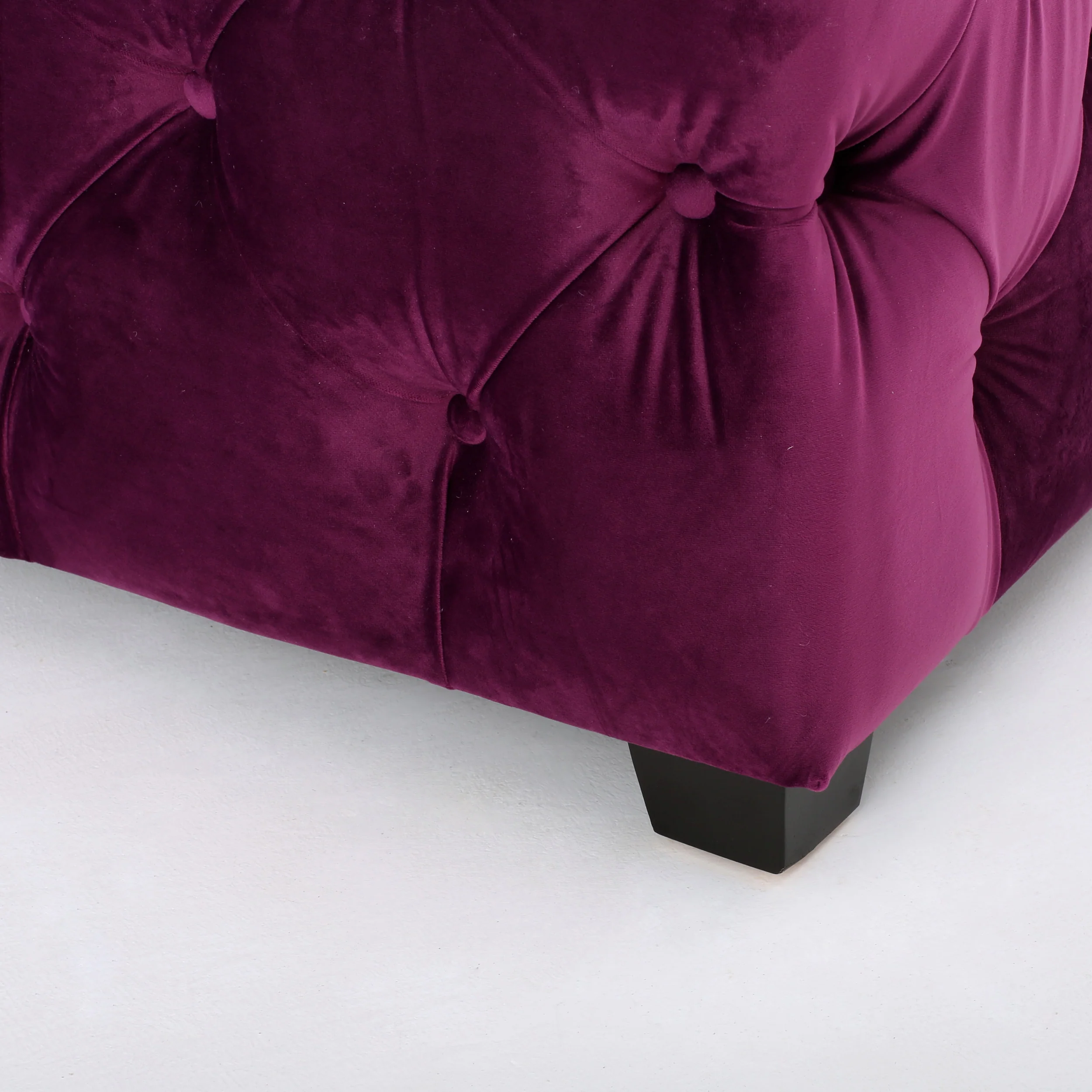 Provence Modern Glam Tufted Velvet Ottoman Bench - furnishings