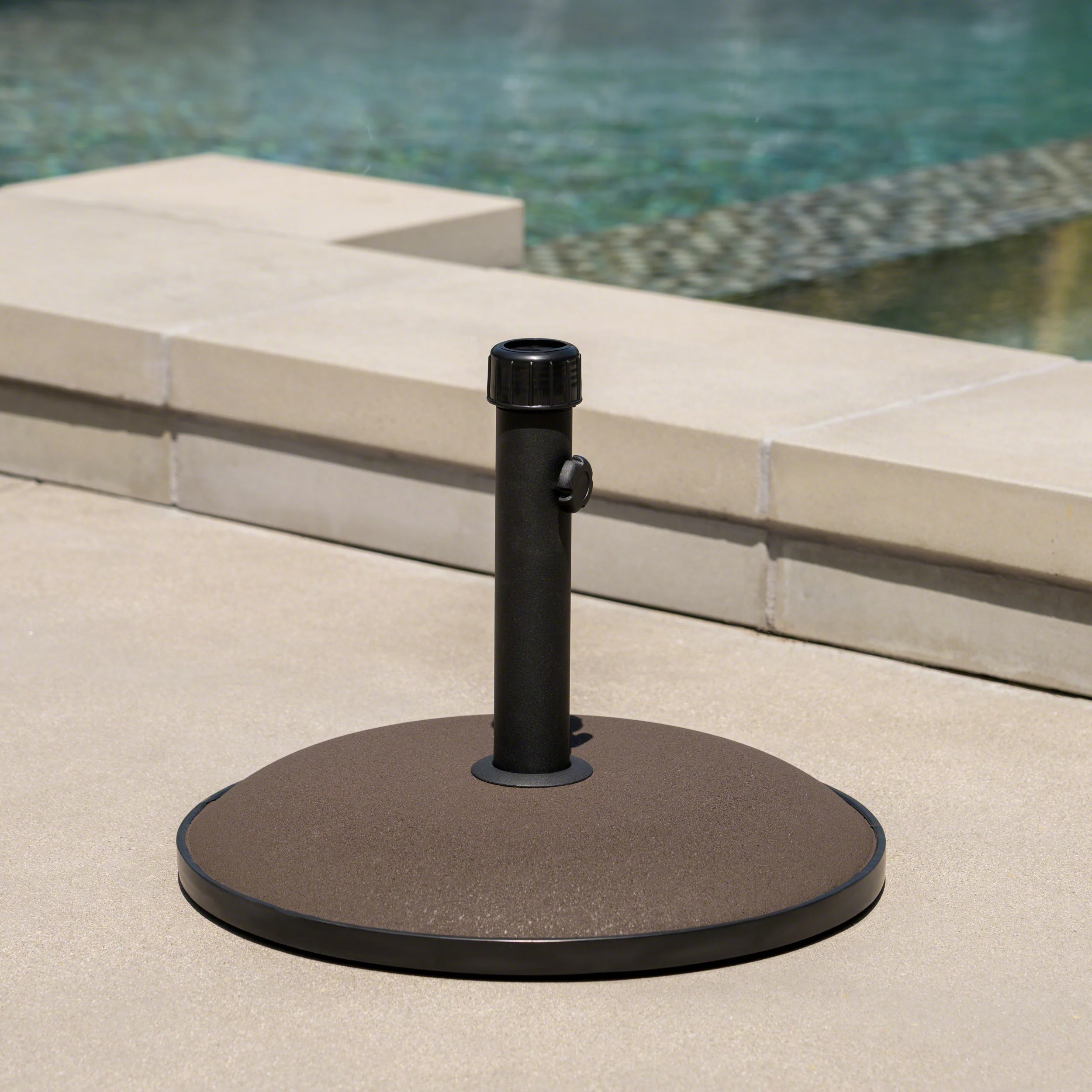 Hamilton Outdoor 33 lbs Circular Concrete Umbrella Base - furnishings