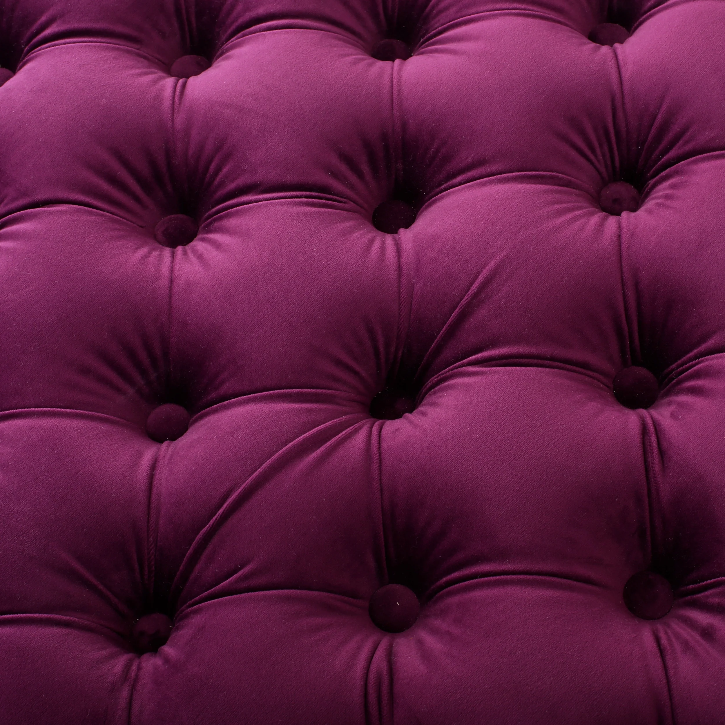 Provence Tufted New Velvet Fabric Ottoman Pouf - furnishings