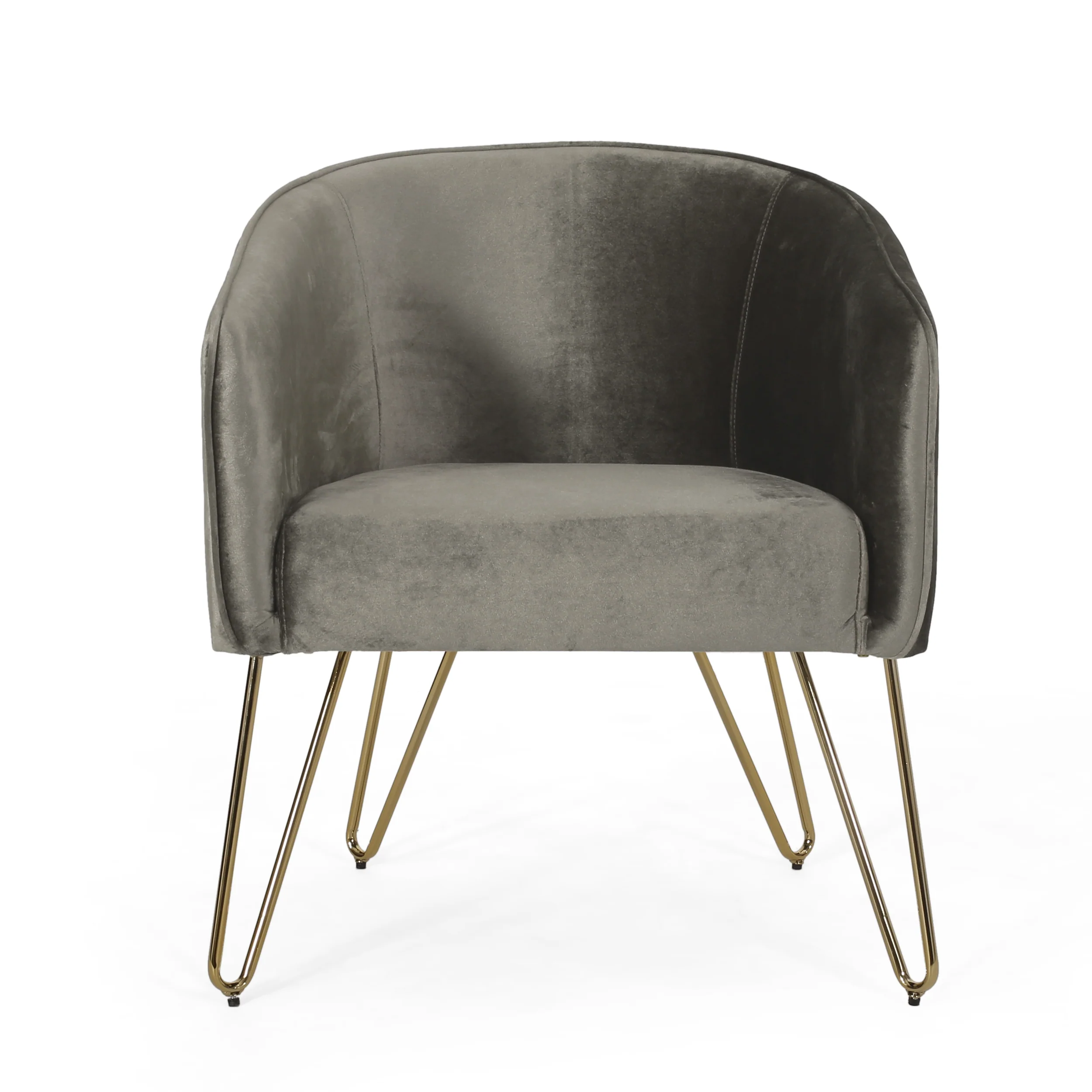 Paul Modern Glam Velvet Club Chair with Hairpin Legs - furnishings