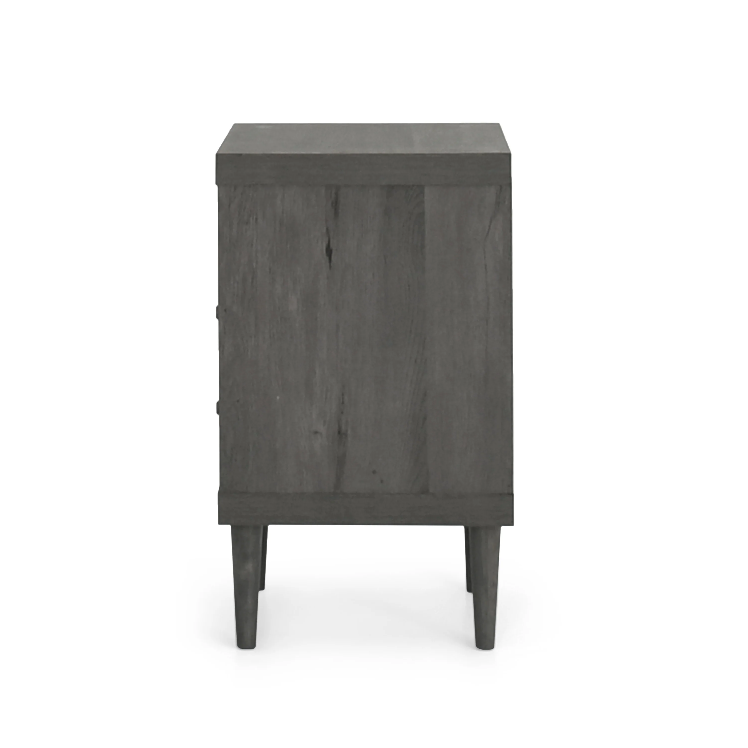 Farhart Mid Century Modern Faux Wood 2 Drawer Nightstand - furnishings