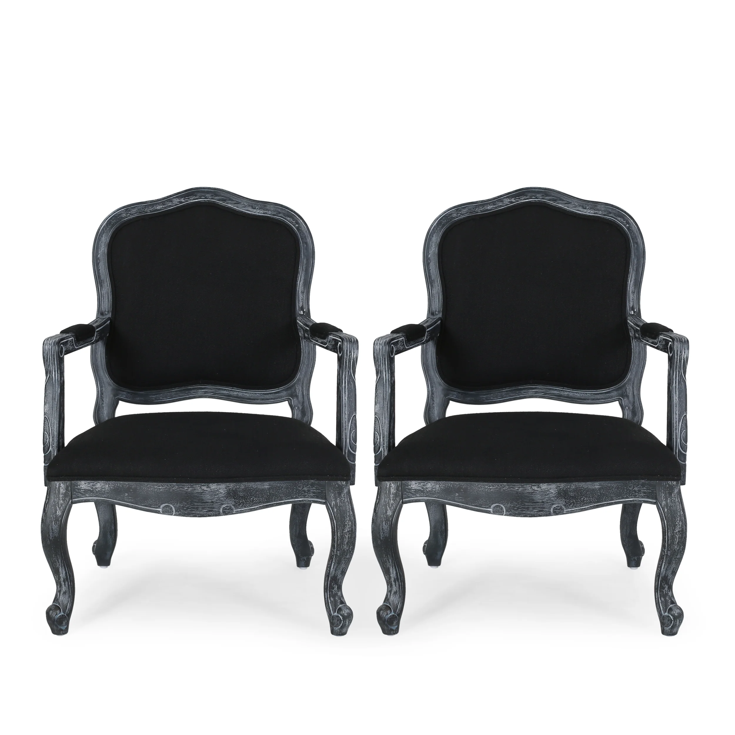 Stene French Country Wood Upholstered Dining Armchair - furnishings