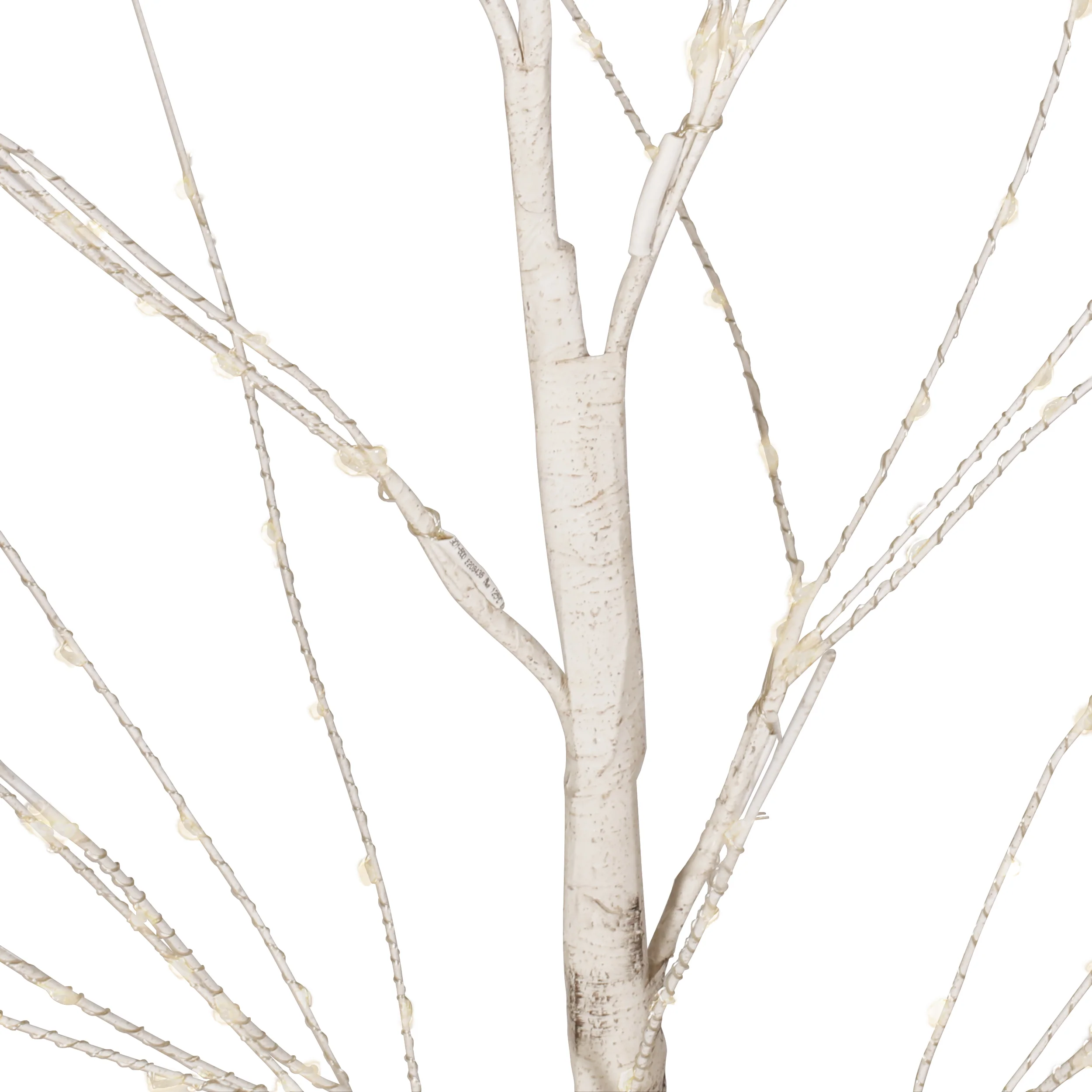 Ammy 5-Foot Pre-Lit 200 Warm White LED Artificial Twig Birch Tree, White - furnishings