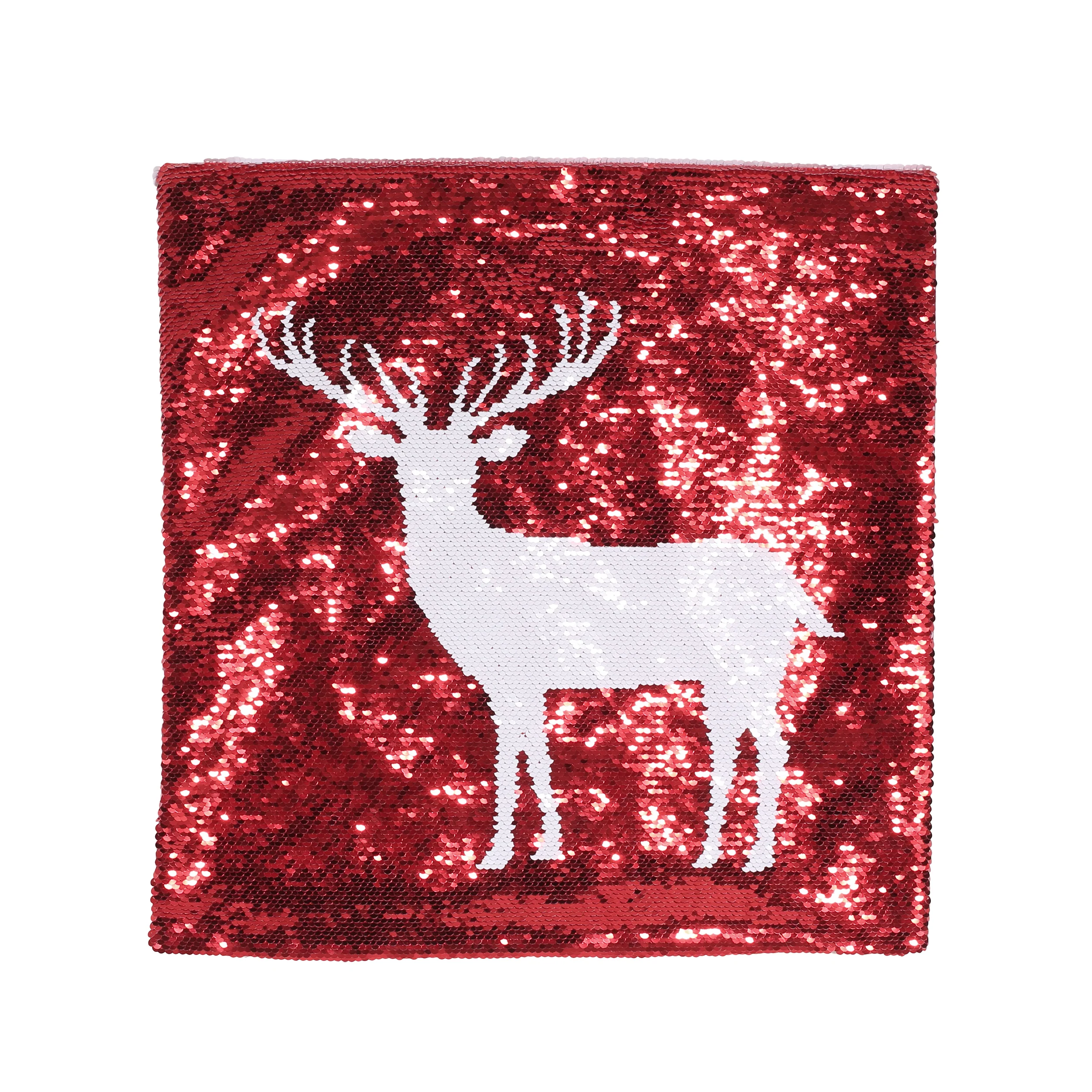 Desota Glam Sequin Christmas Throw Pillow Cover - furnishings
