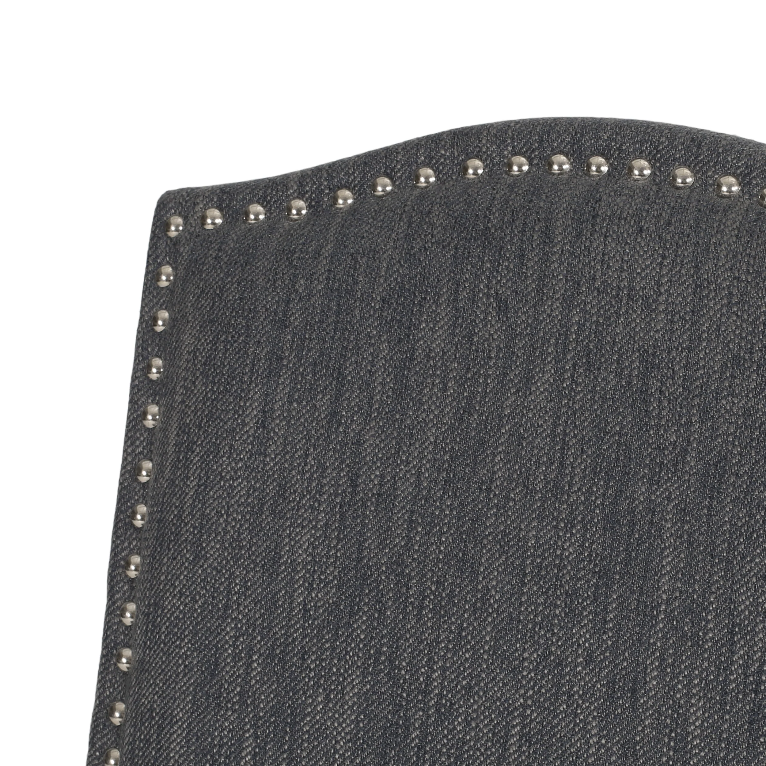 Geromin Contemporary Fabric Dining Chairs with Nailhead Trim, Set of 2 - furnishings