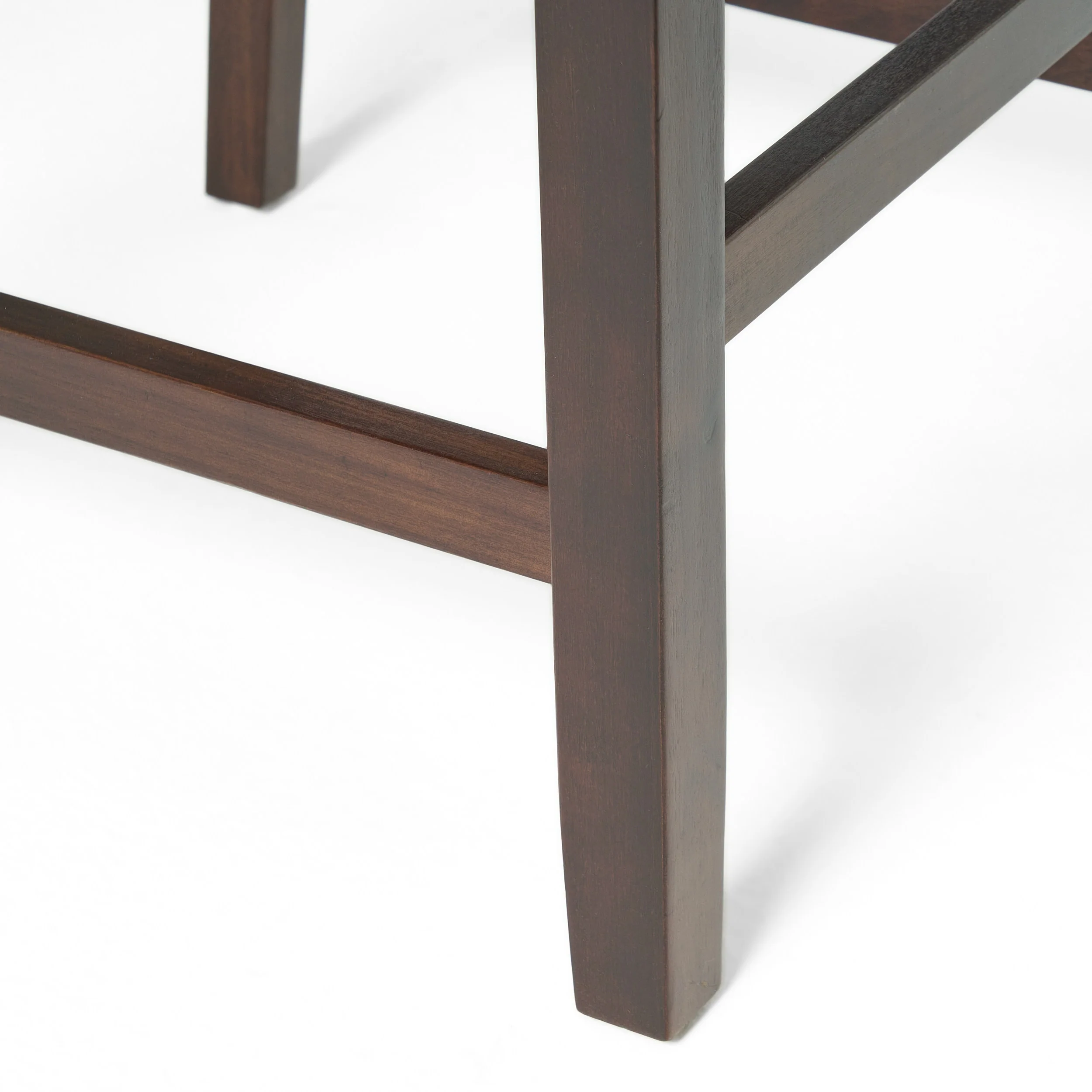 Etodens 26-Inch Brown Mahogany Acacia Counterstool with Beige Cushion (Set of 2) - furnishings