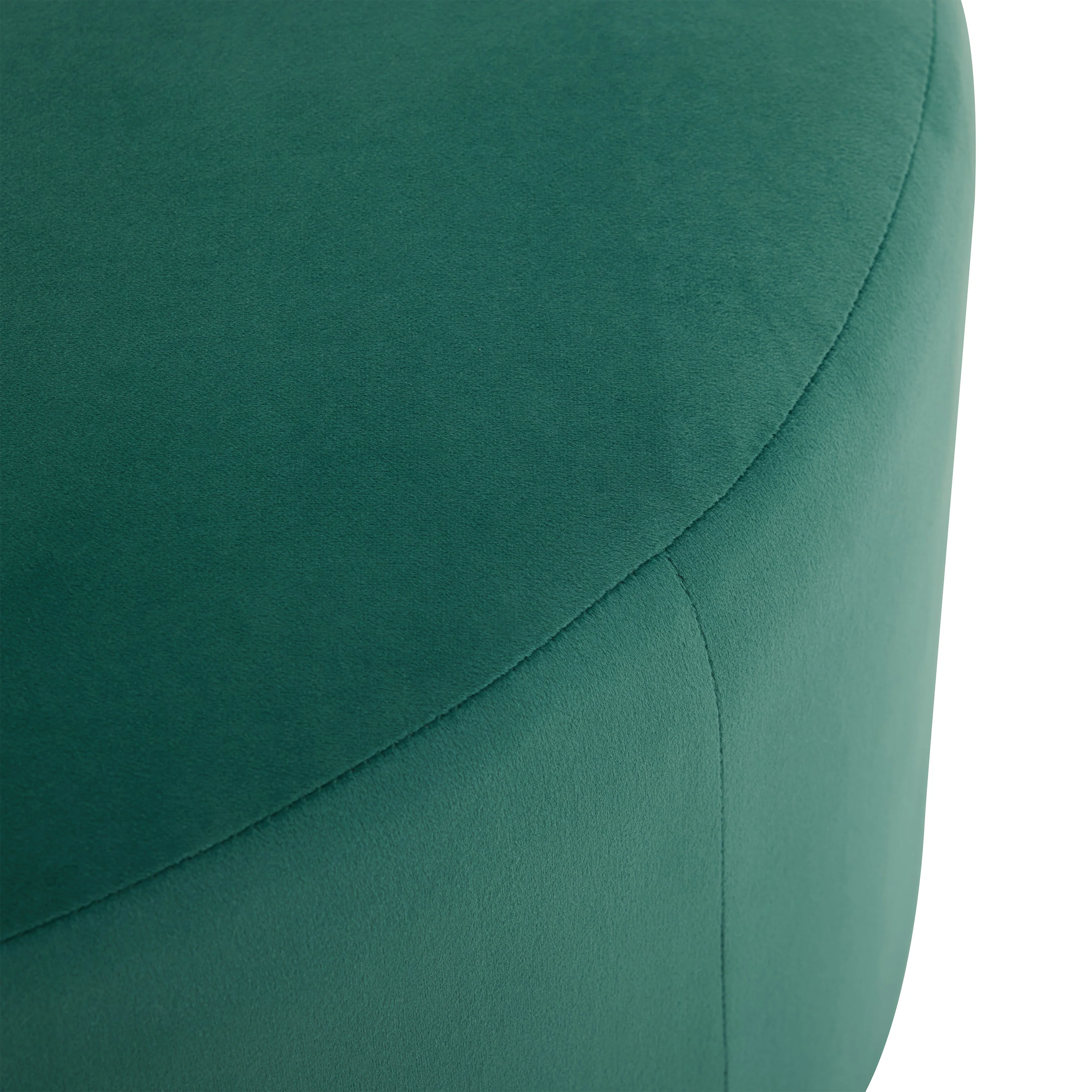 Inia Velvet Round Ottoman - furnishings