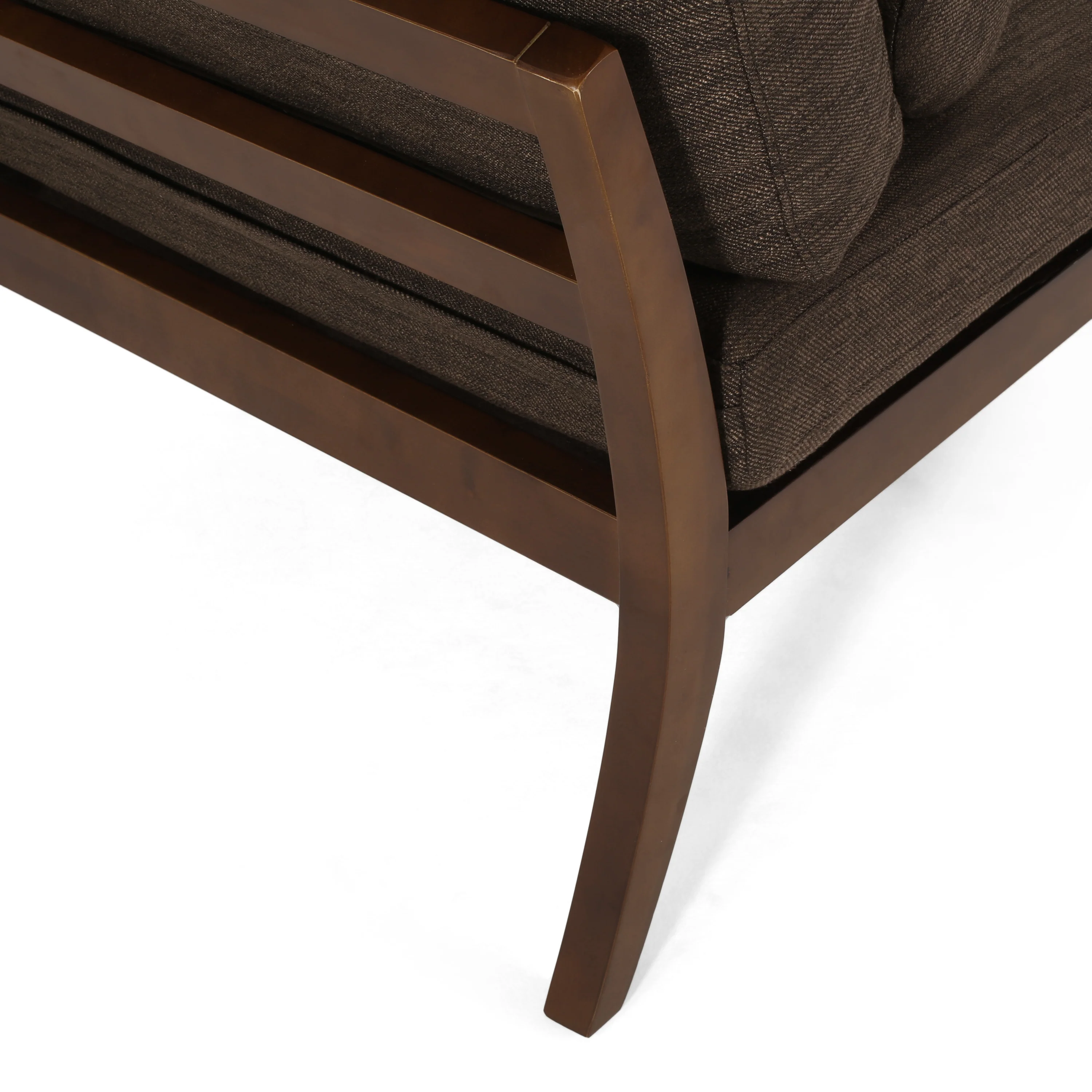 Lochmere Mid Century Modern Fabric Chaise Lounge with Bolster Pillow - furnishings