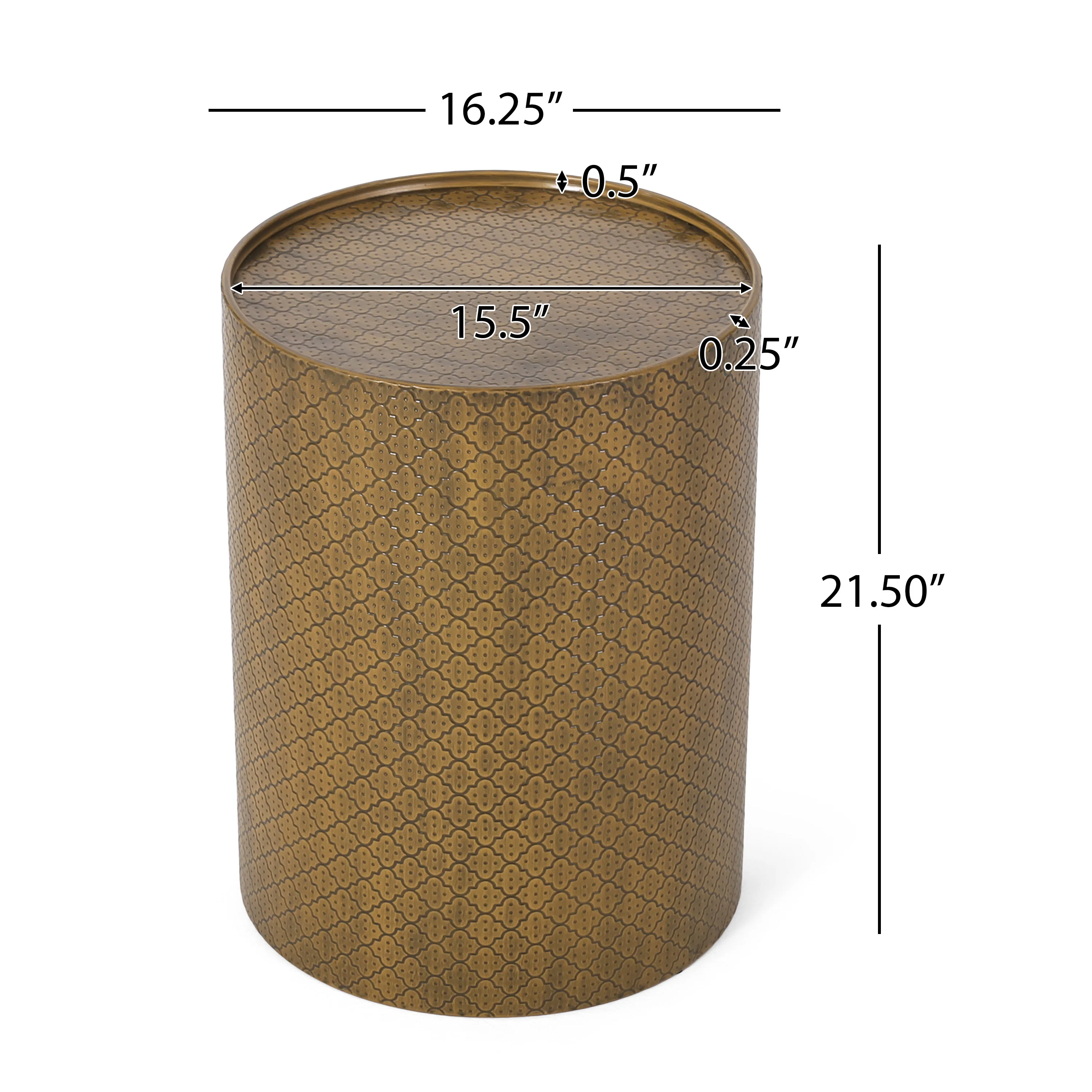Cossitt Modern Iron Quatrefoil Side Tables, Set of 2 - furnishings