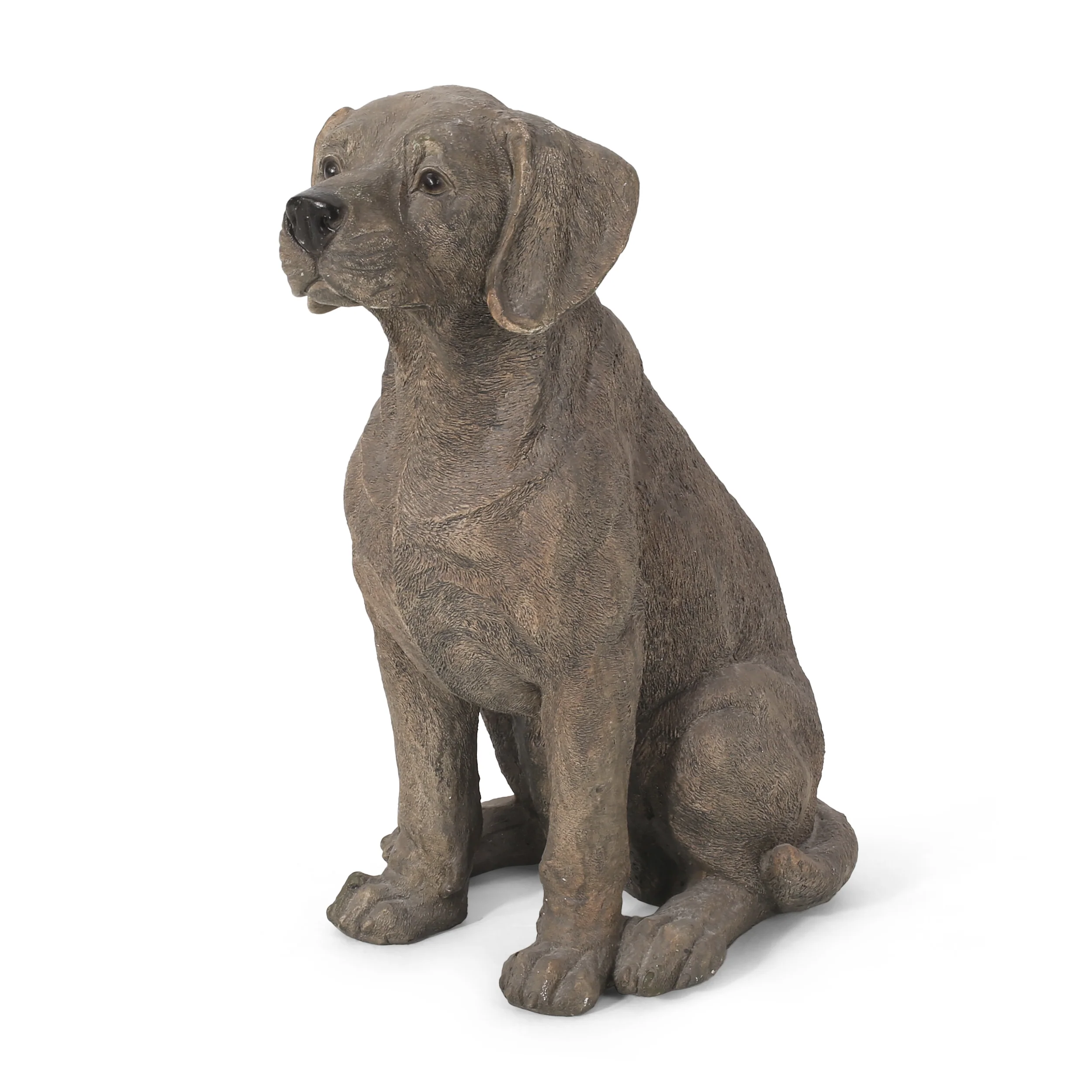 Hayesville Outdoor Dog Garden Statue, Dark Brown - furnishings