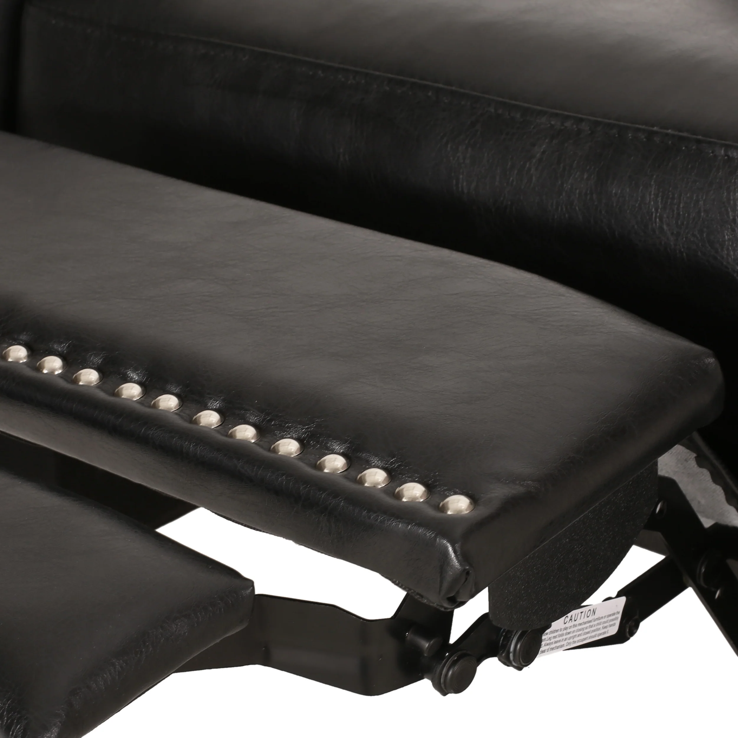Breu Contemporary Upholstered Pushback Recliner with Nailhead Trim - furnishings