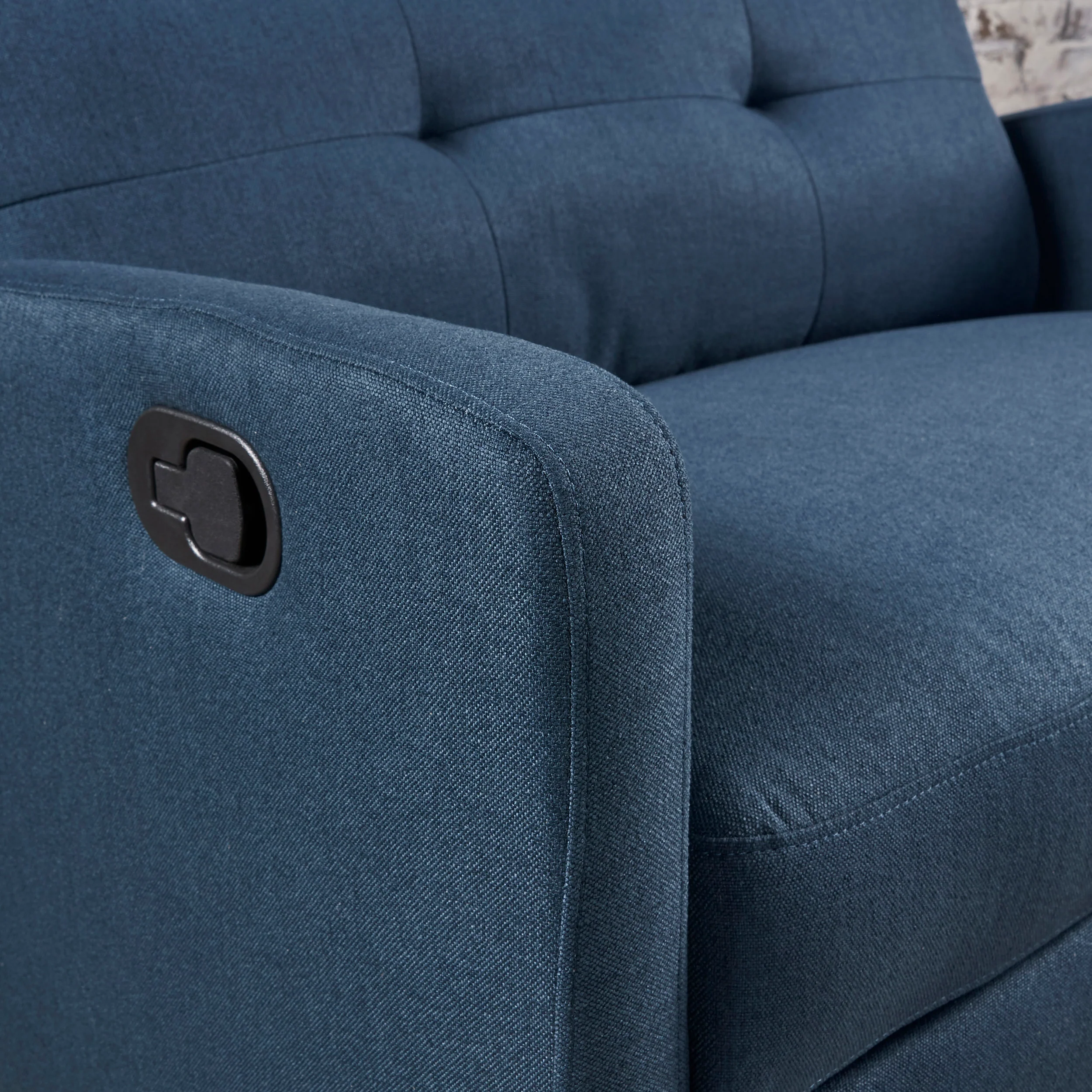 Hana Plush Cushion Tufted Back Microfiber Loveseat Recliner - furnishings