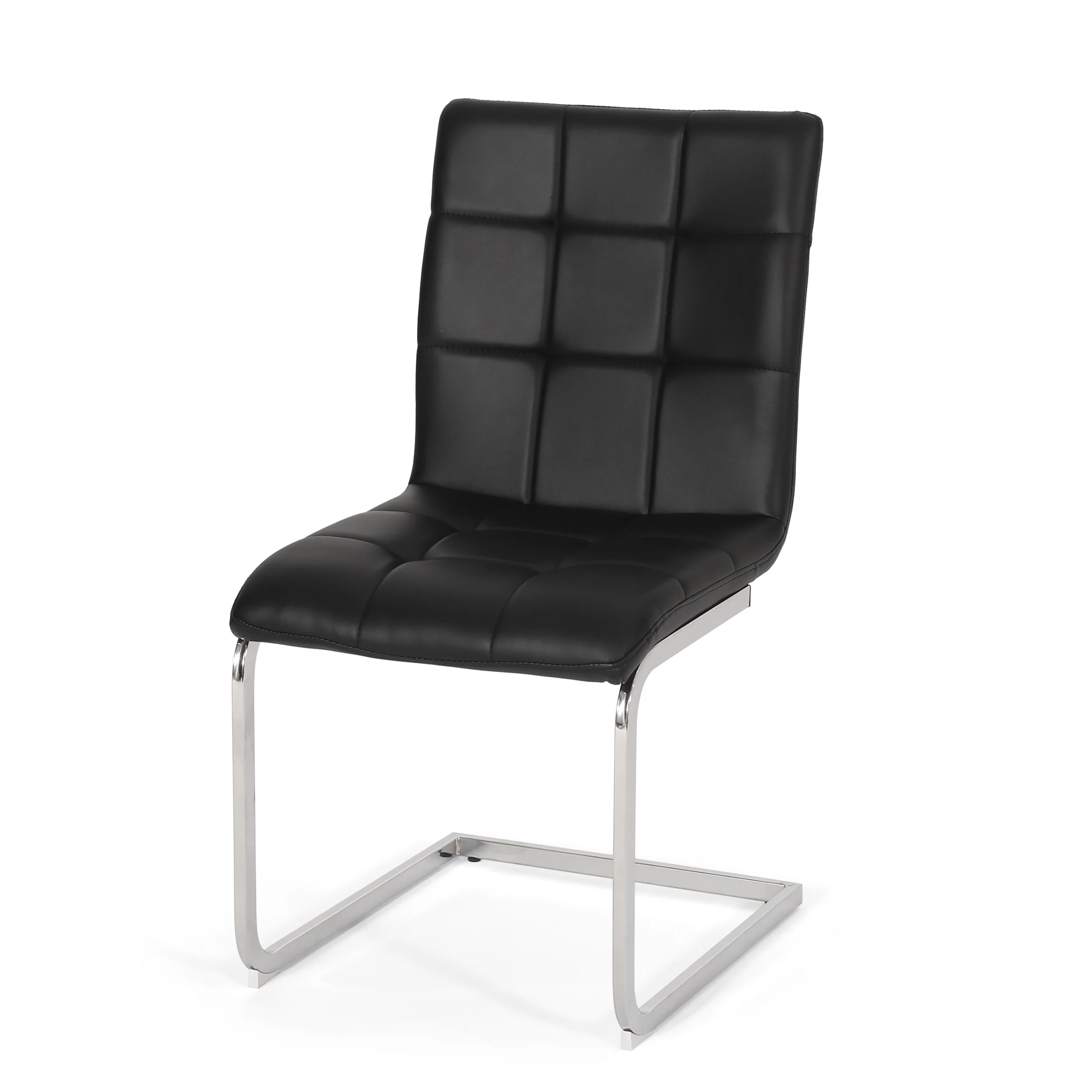 Benner Modern Upholstered Waffle Stitch Dining Chairs, Set of 2 - furnishings