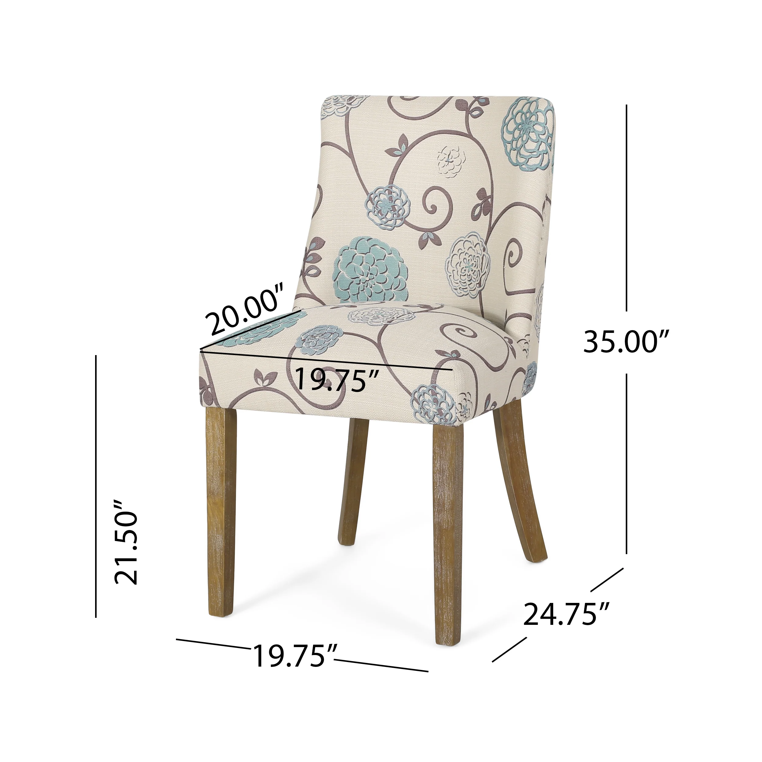 Gladwin Contemporary Fabric Dining Chairs, Set of 6 - furnishings