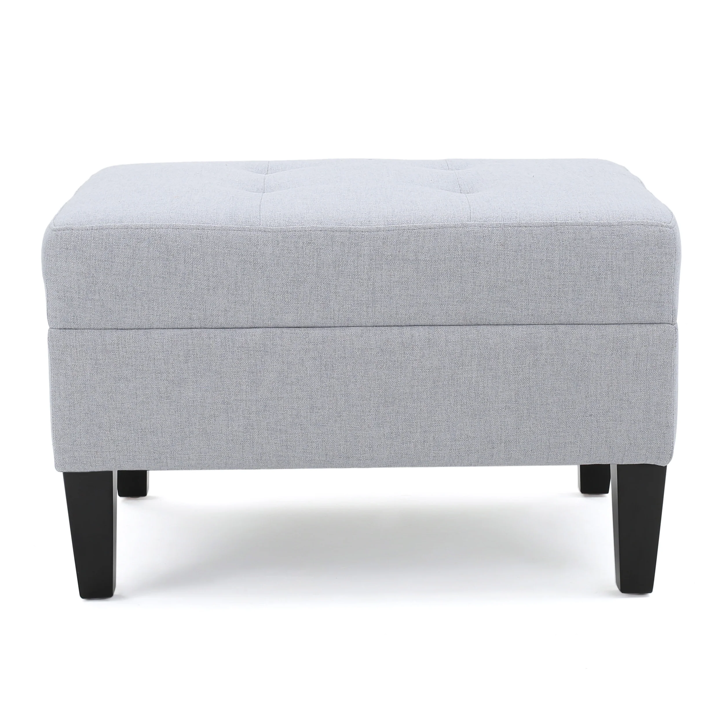 Zahra Contemporary Tufted Fabric Ottoman - furnishings