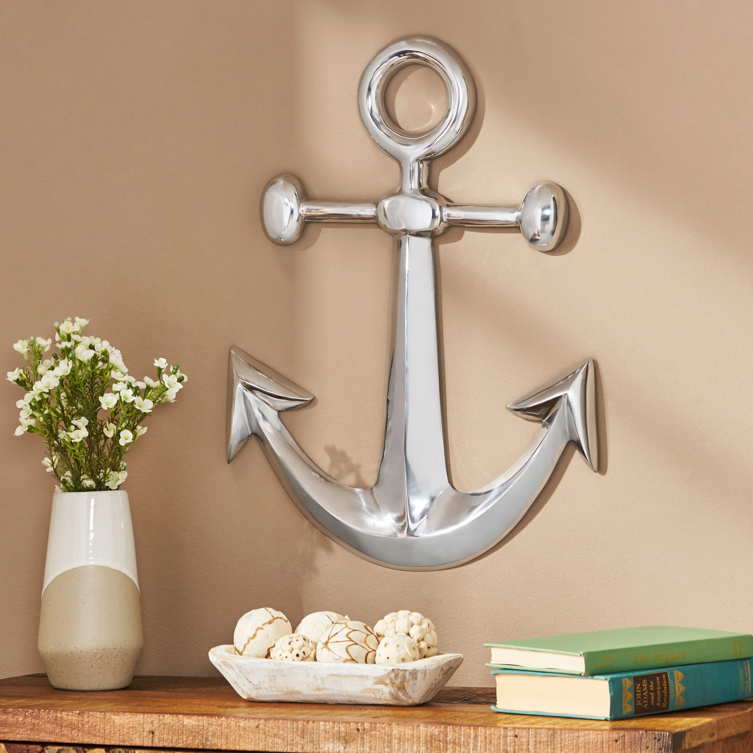 Fairburn Handcrafted Aluminum Anchor Wall Decor - furnishings