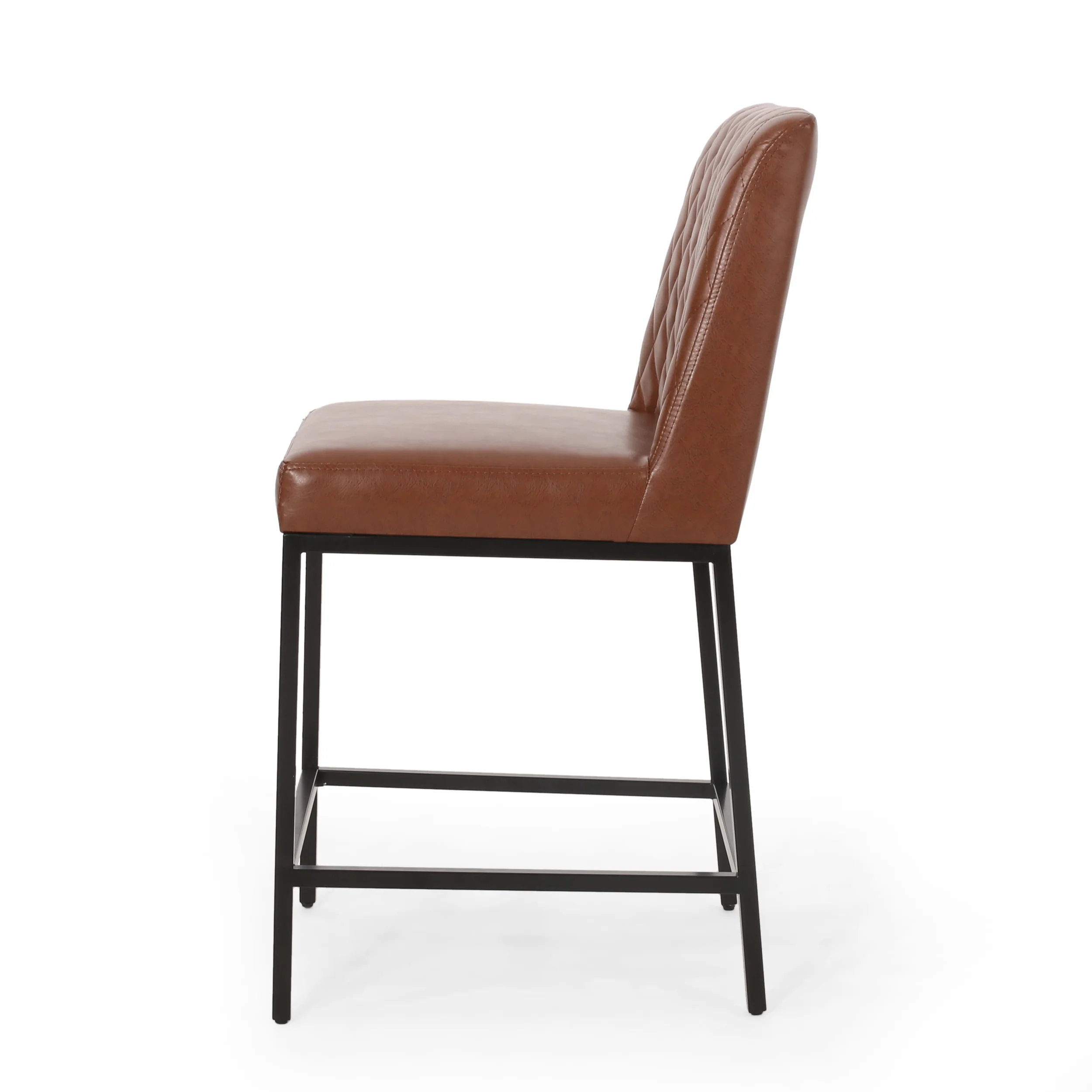 Lansing Contemporary Diamond Stitch Counter Stools, Set of 2 - furnishings